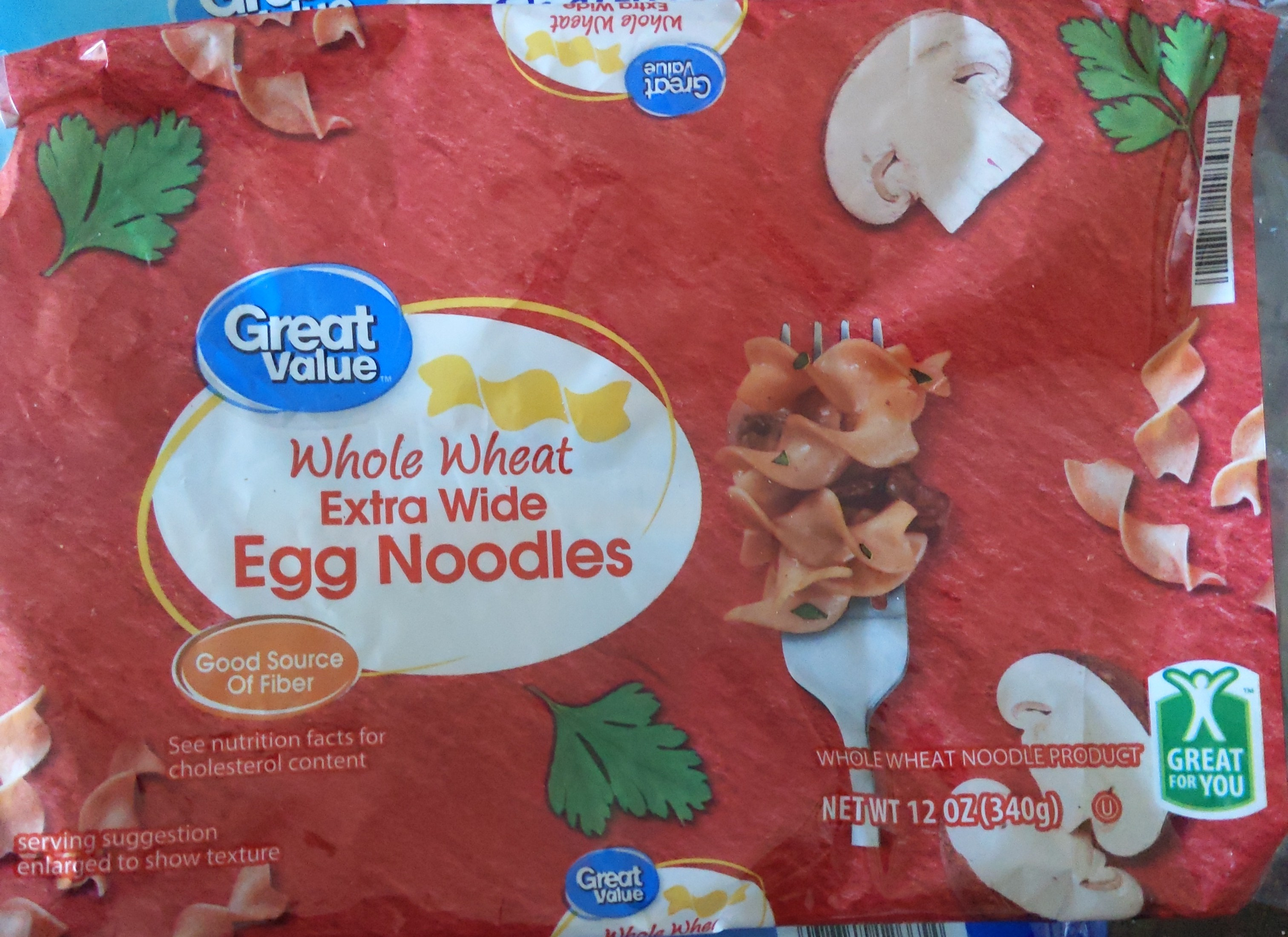 Great Value Whole Wheat Egg Noodles, 12 oz