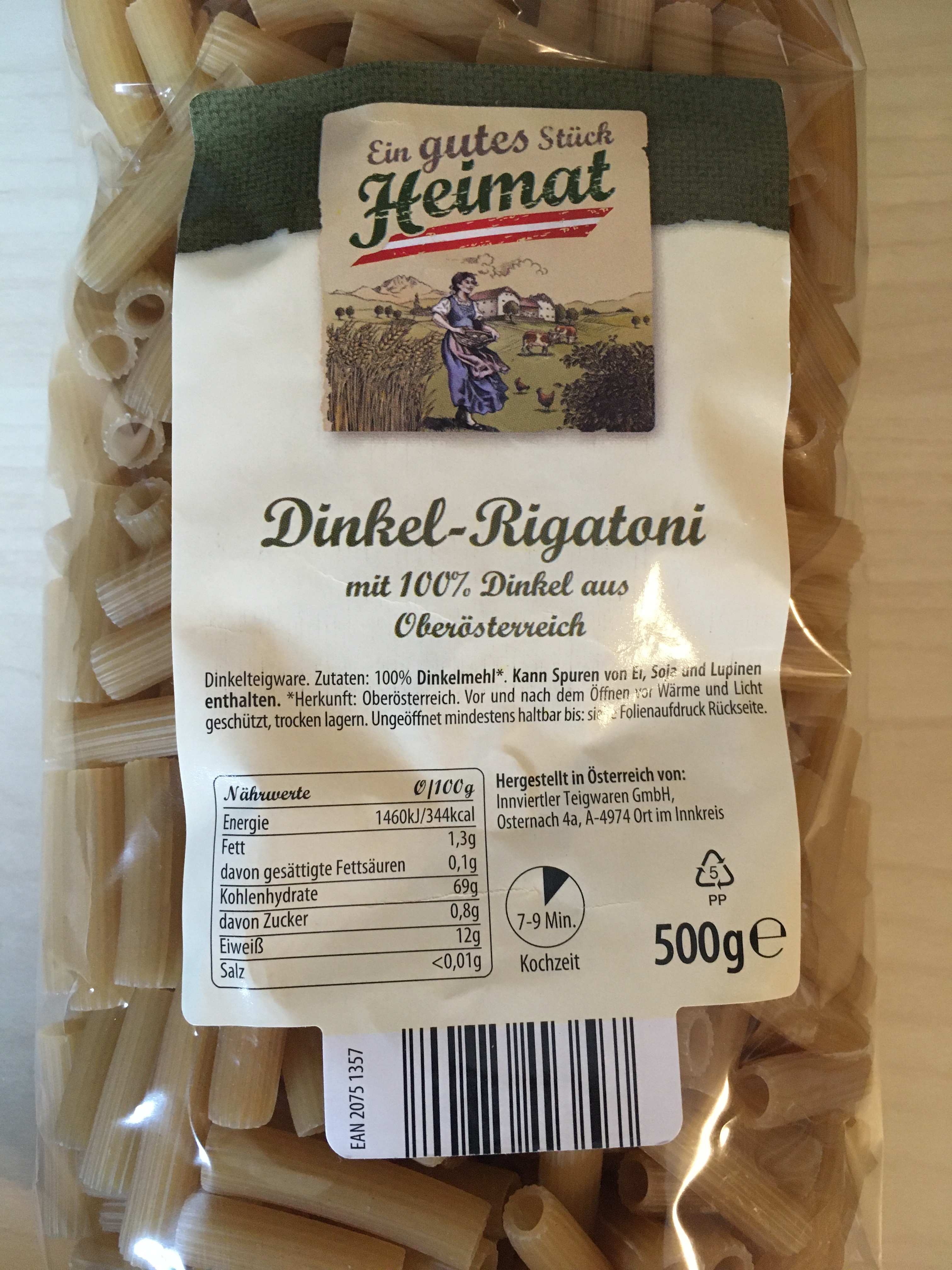 Dinkel-Rigatoni 500g, Innviertler