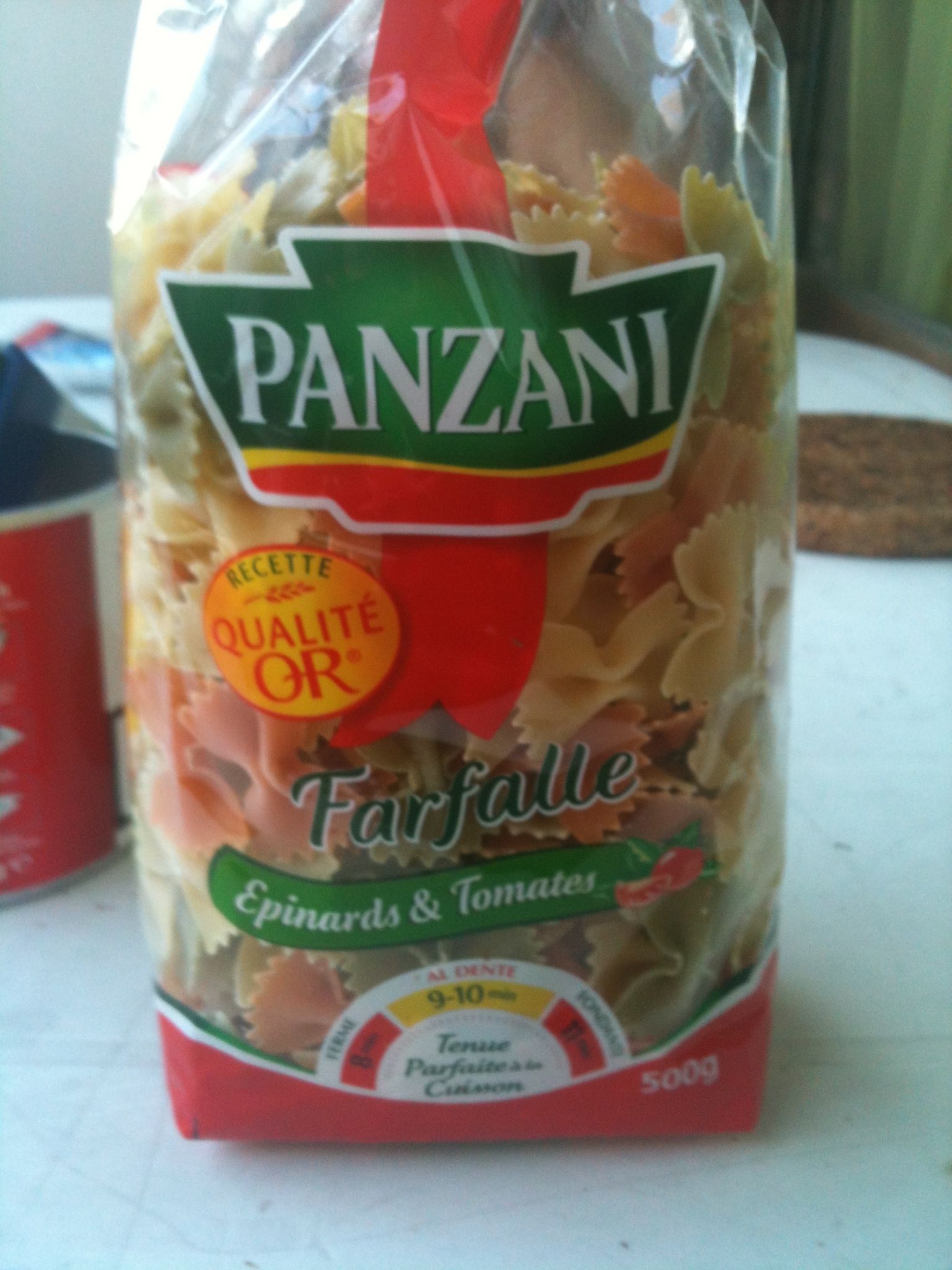 Farfalle tomates & épinards