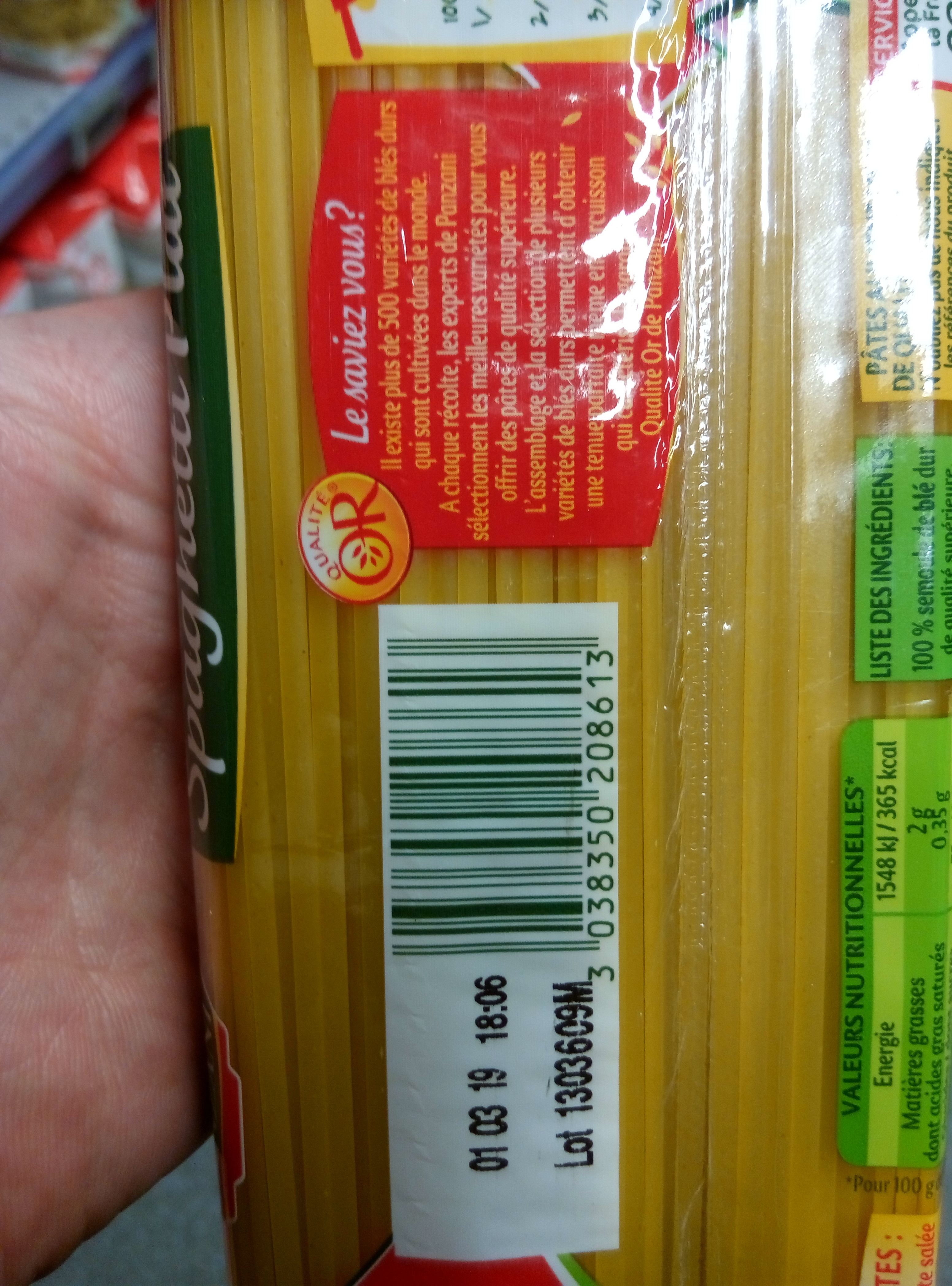 Panzani spaghetti plat 500g