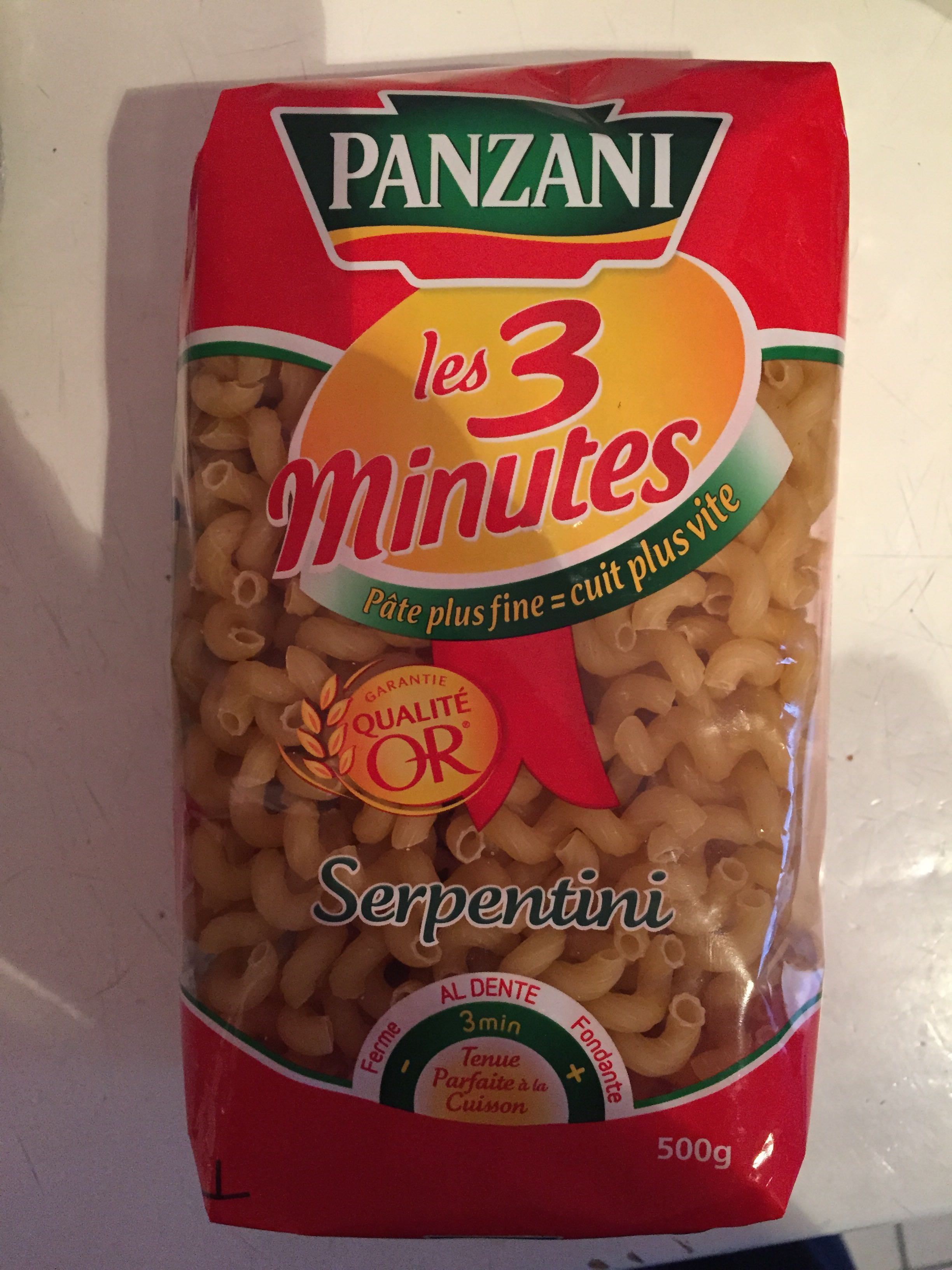 Panzani serpentini 3 minutes 500g