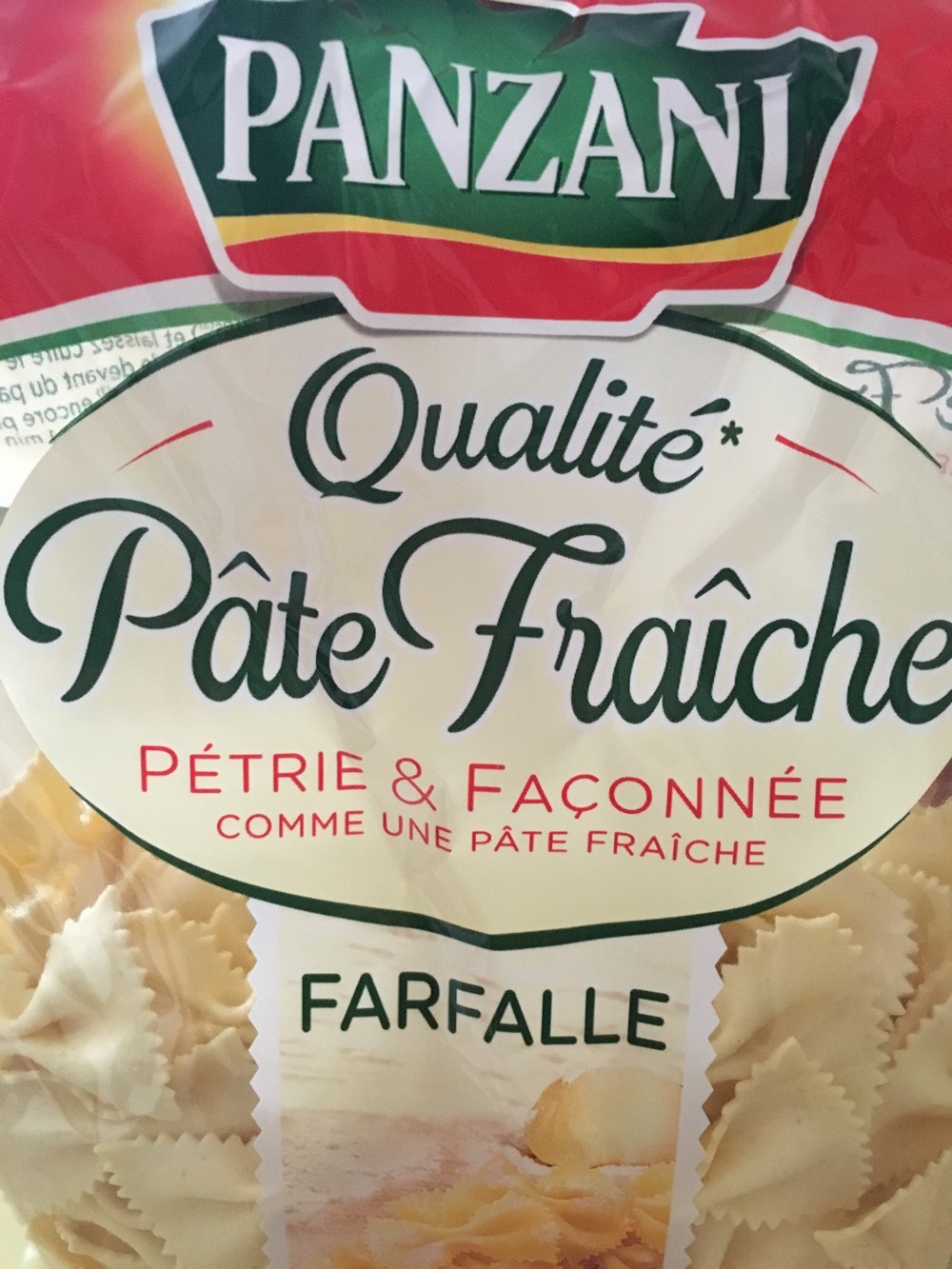 Panzani farfalle qualite pate fraiche 400g