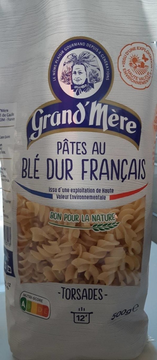 Pâtes au blé dur français - Torsades