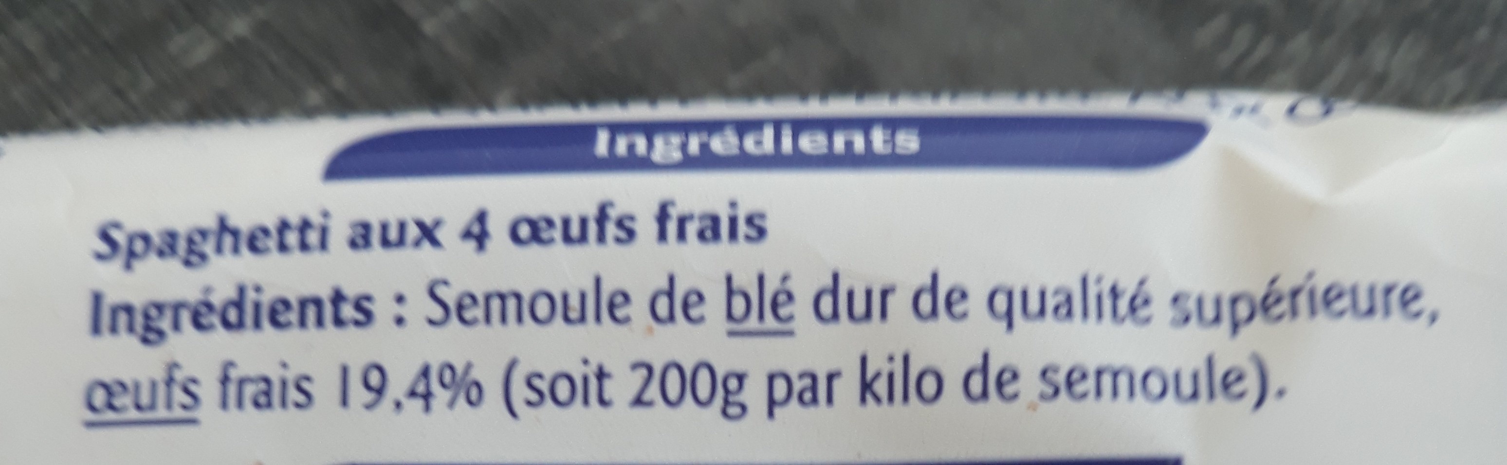 Spaghetti aux œufs GDJ