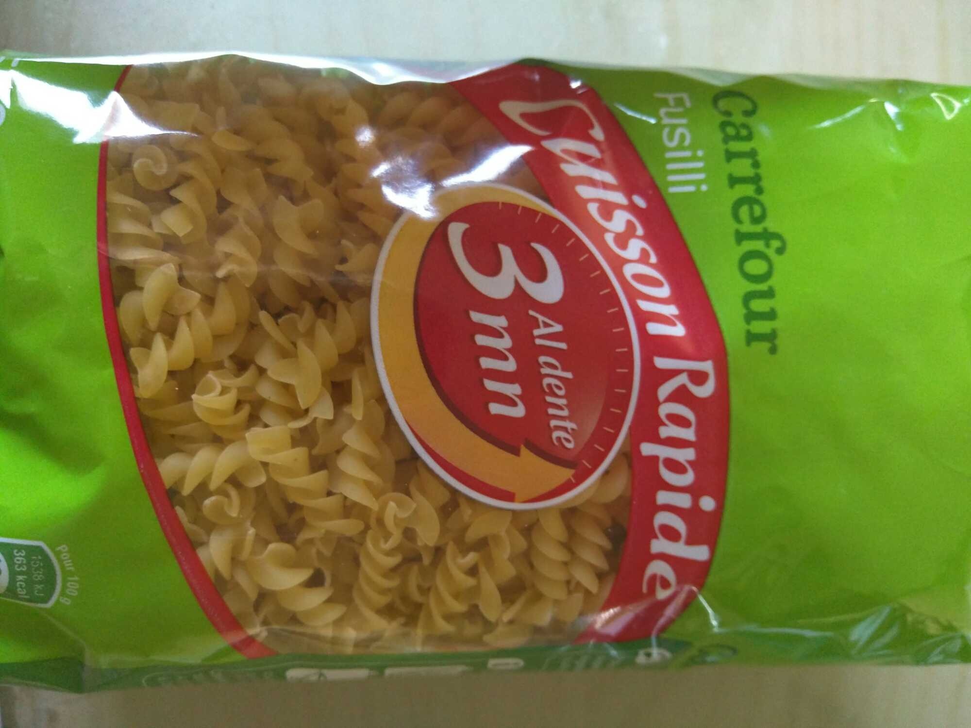 Fusilli cuisson rapide 3mn Al dente