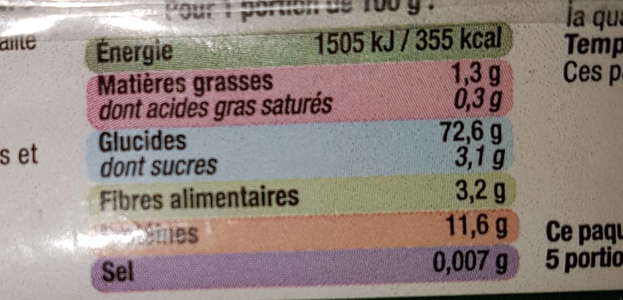 Pâtes Spaghetti cuisson rapide sachet de 500g
