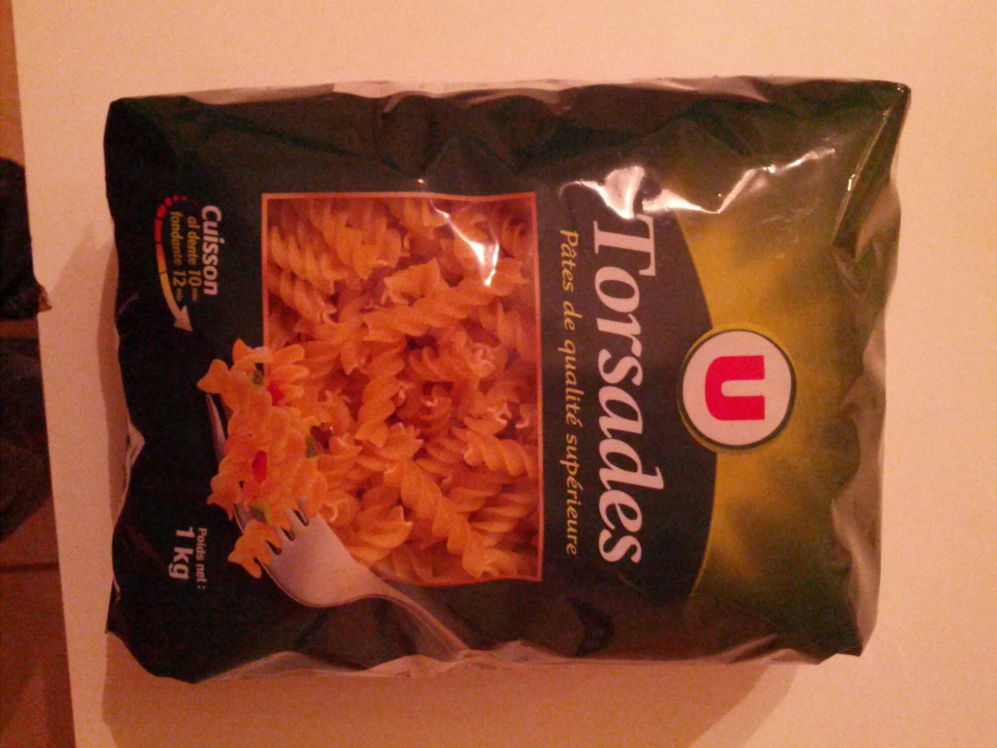 Pâtes torsade qualité supérieure paquet de 1kg