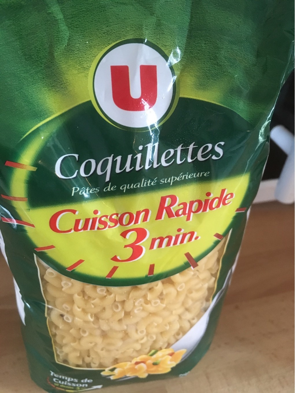 Pâtes Coquillette cuisson rapide sachet de 1kg