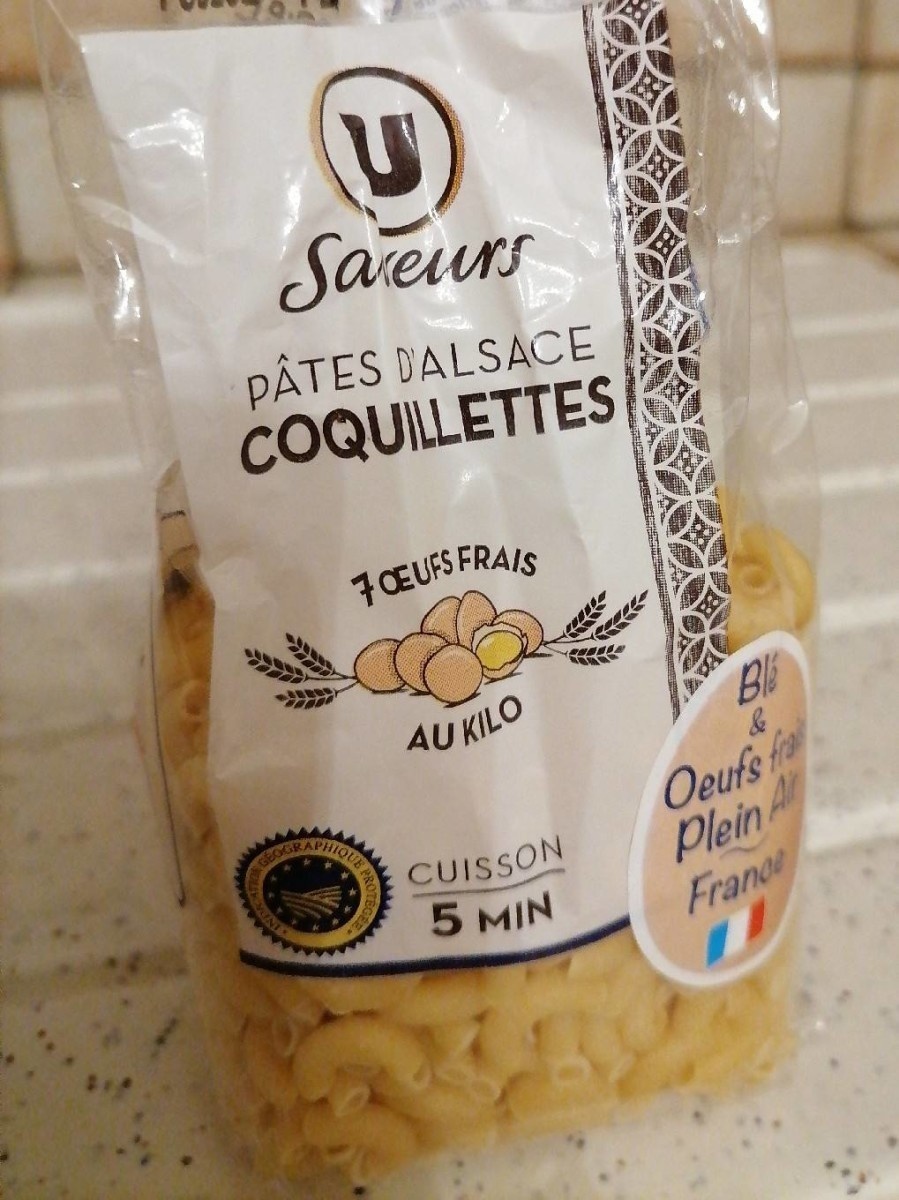 Pâtes Coquillettes aux oeufs IGP d'Alsace, sachet 250g