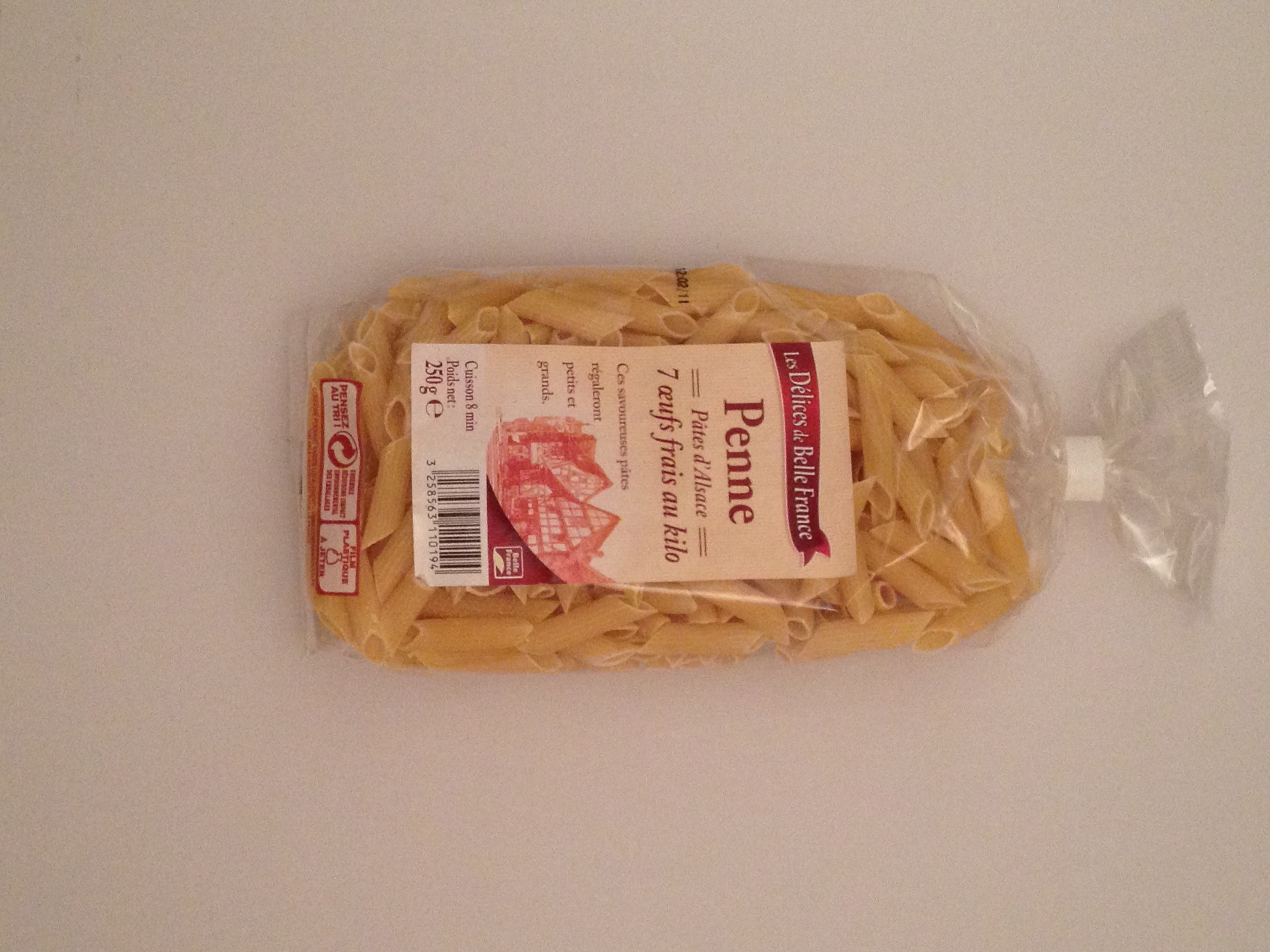 Penne Pâtes d'Alsace (7 œufs frais au kilo)