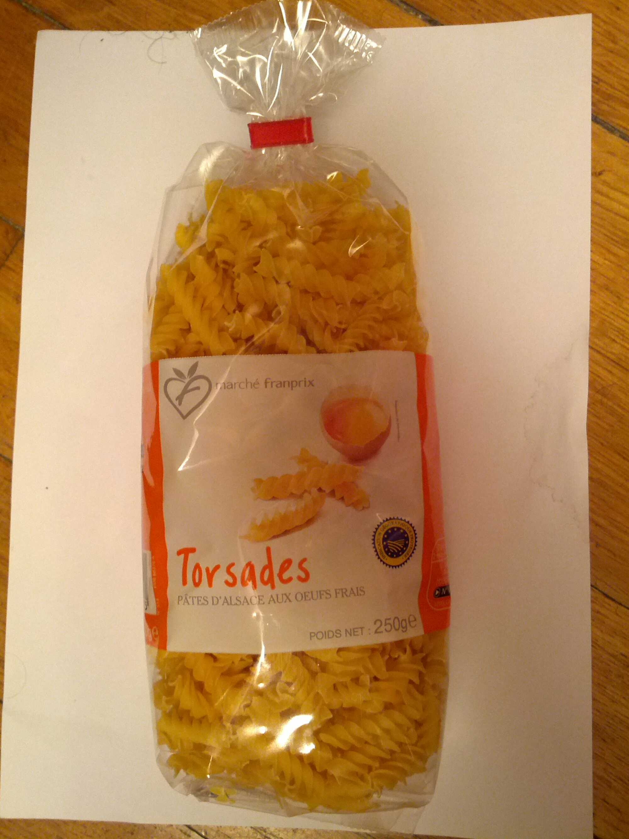 Torsades, Pâtes d'Alsace aux œufs frais