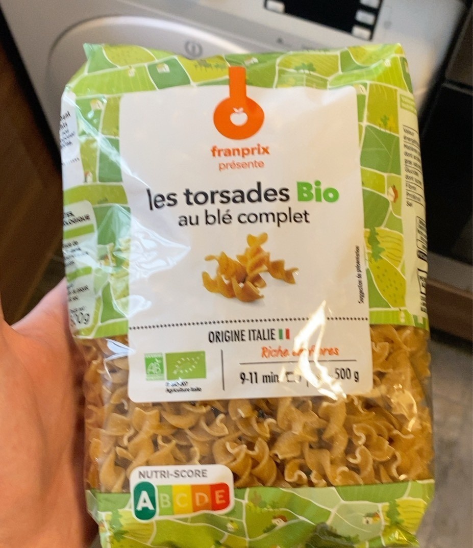 Torsades bio au ble complet