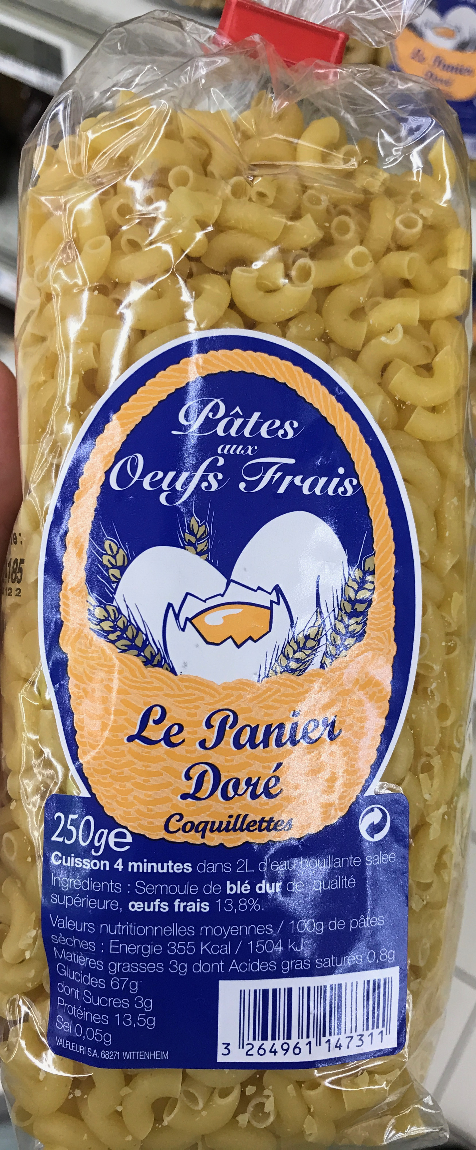 Panier Dore coquillette