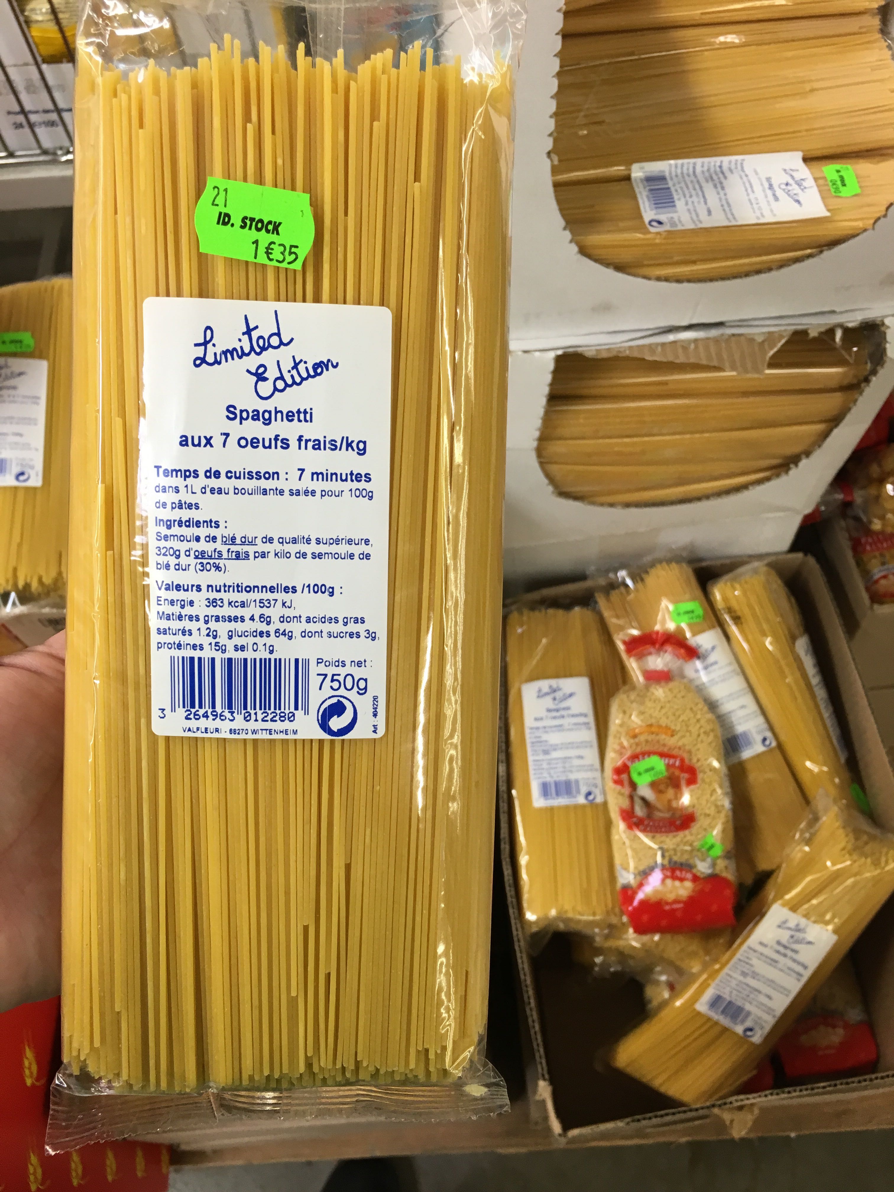 Spaghetti aux 7 oeufs frais/kg