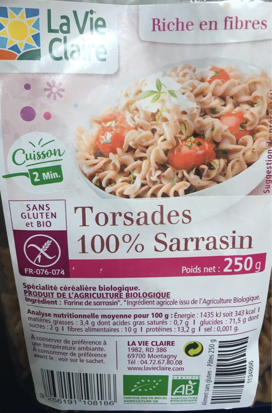 Torsades 100% sarrasin