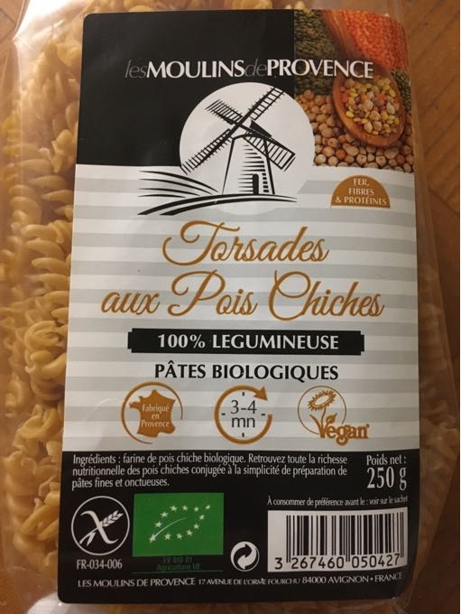 Torsades bio 100% Pois Chiches