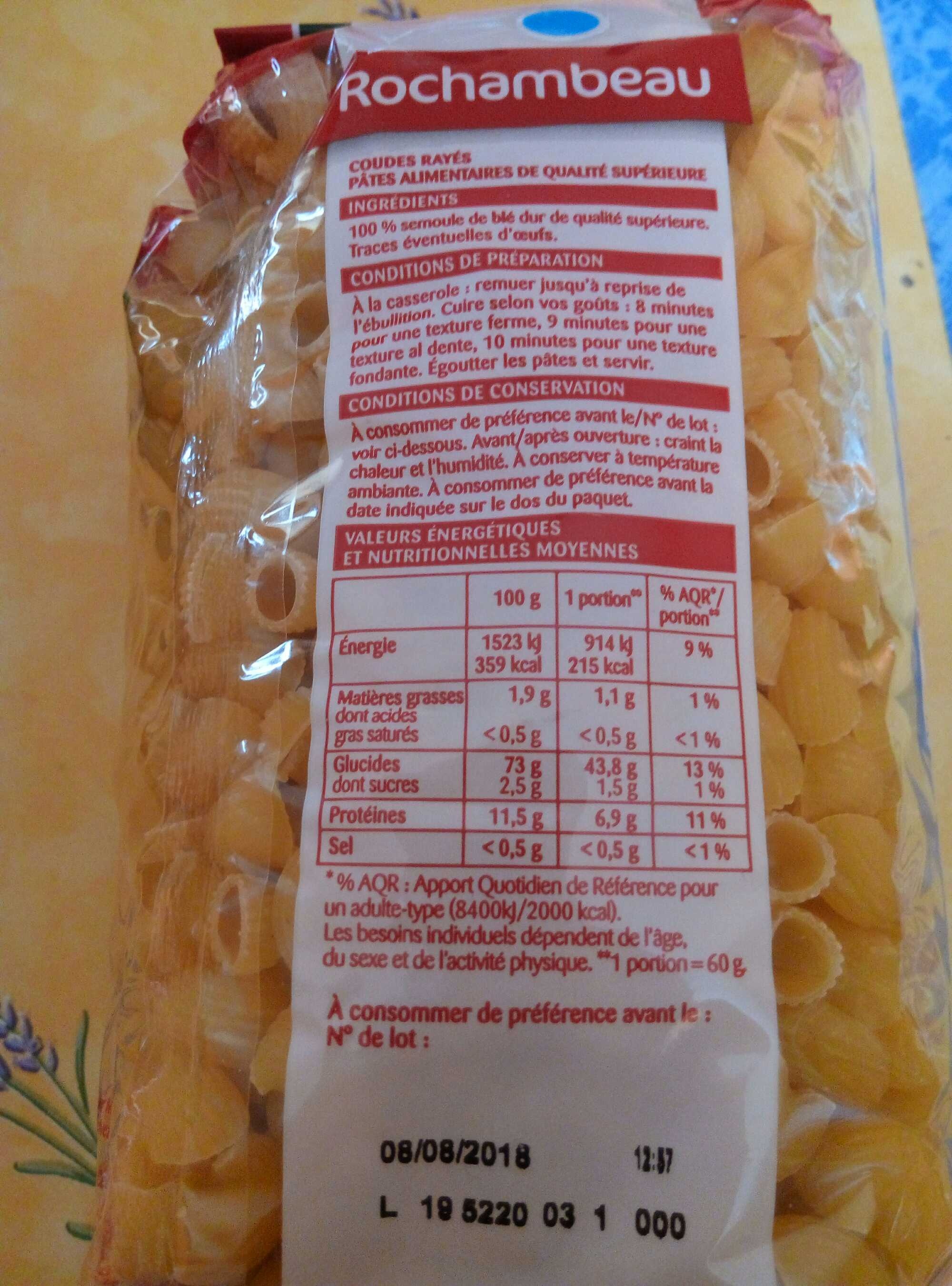 Coudes rayés qualité supérieure