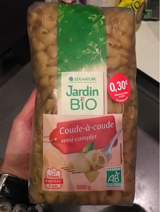Pâtes Coude-à-coude semi-complet