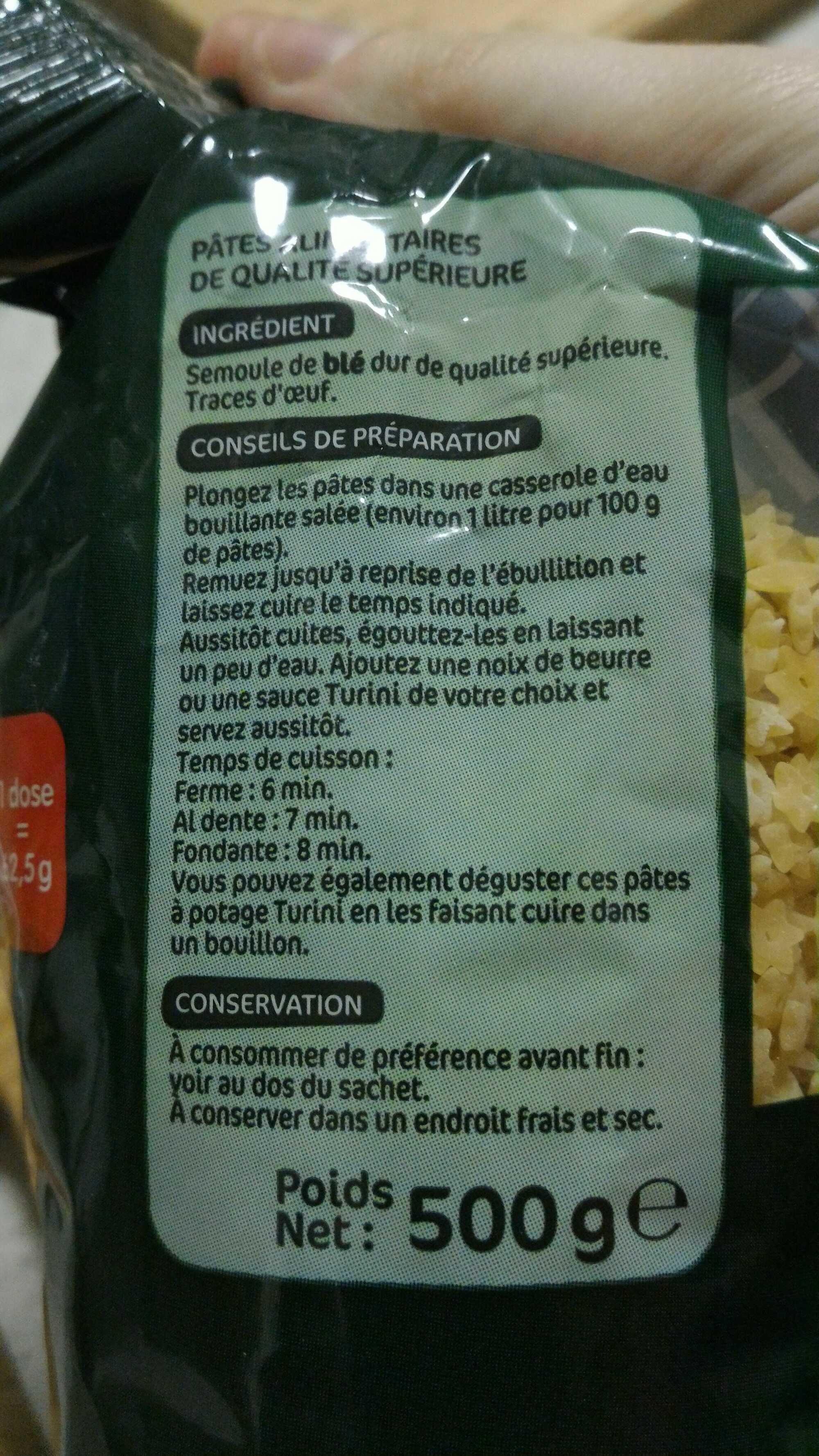 Pâtes étoiles
