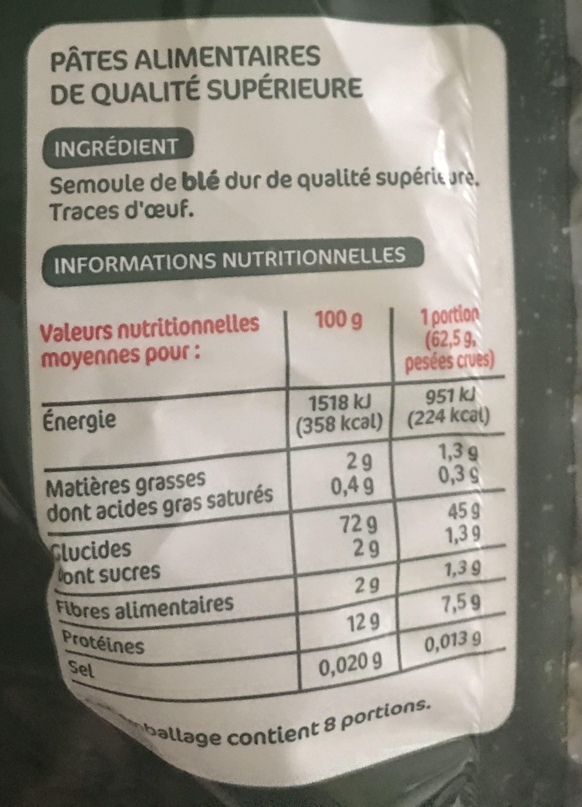 Pâtes Turini Tagliatelles,