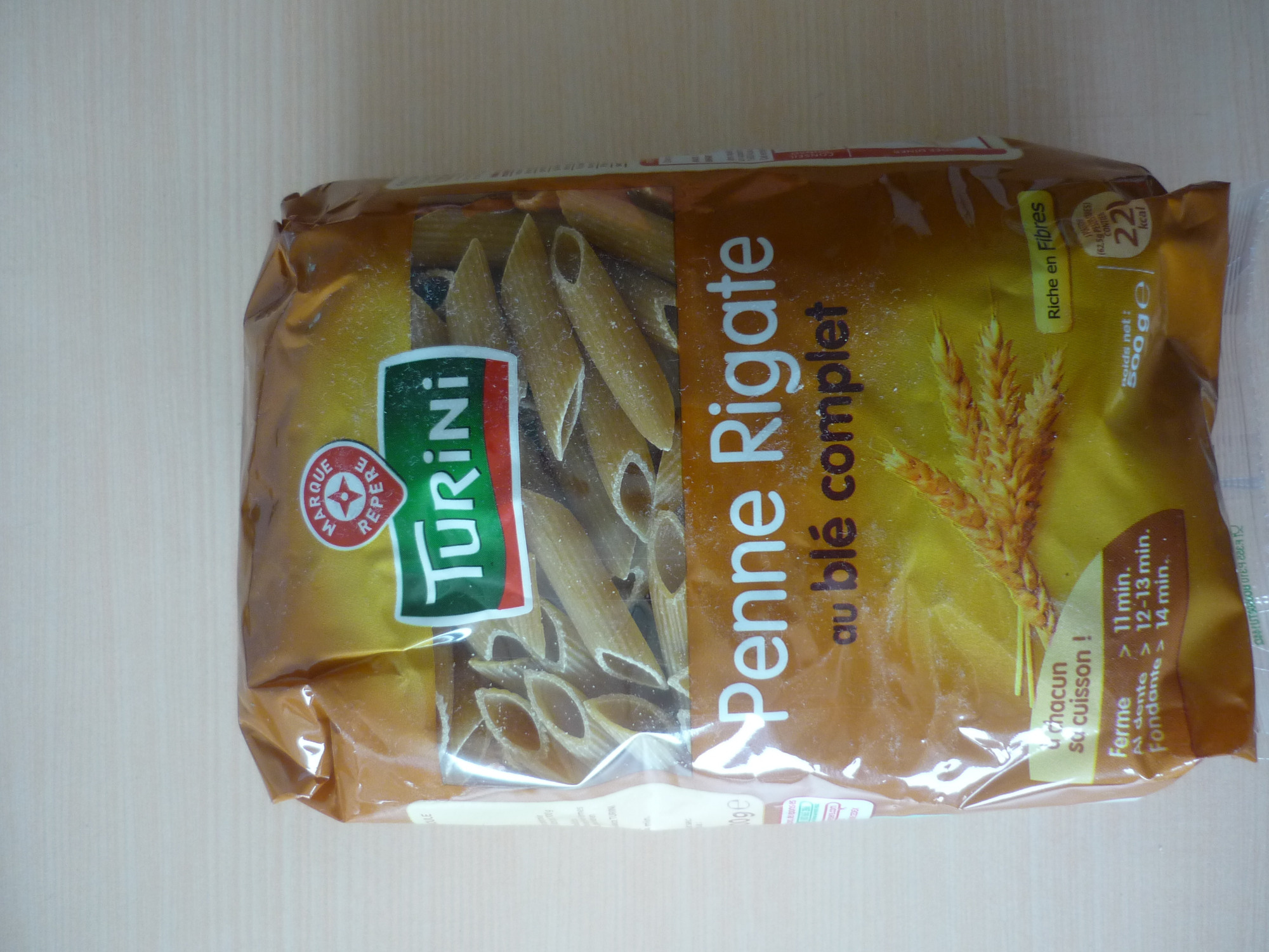 Penne Rigate au blé complet