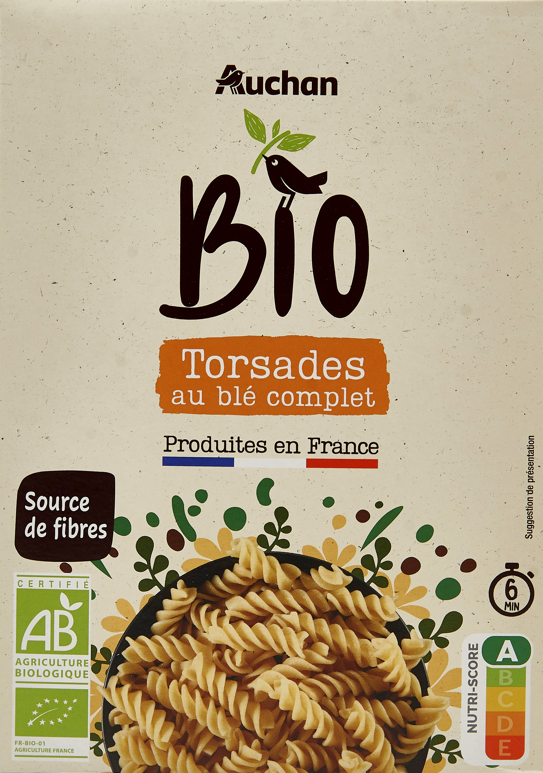 Torsades au blé complet