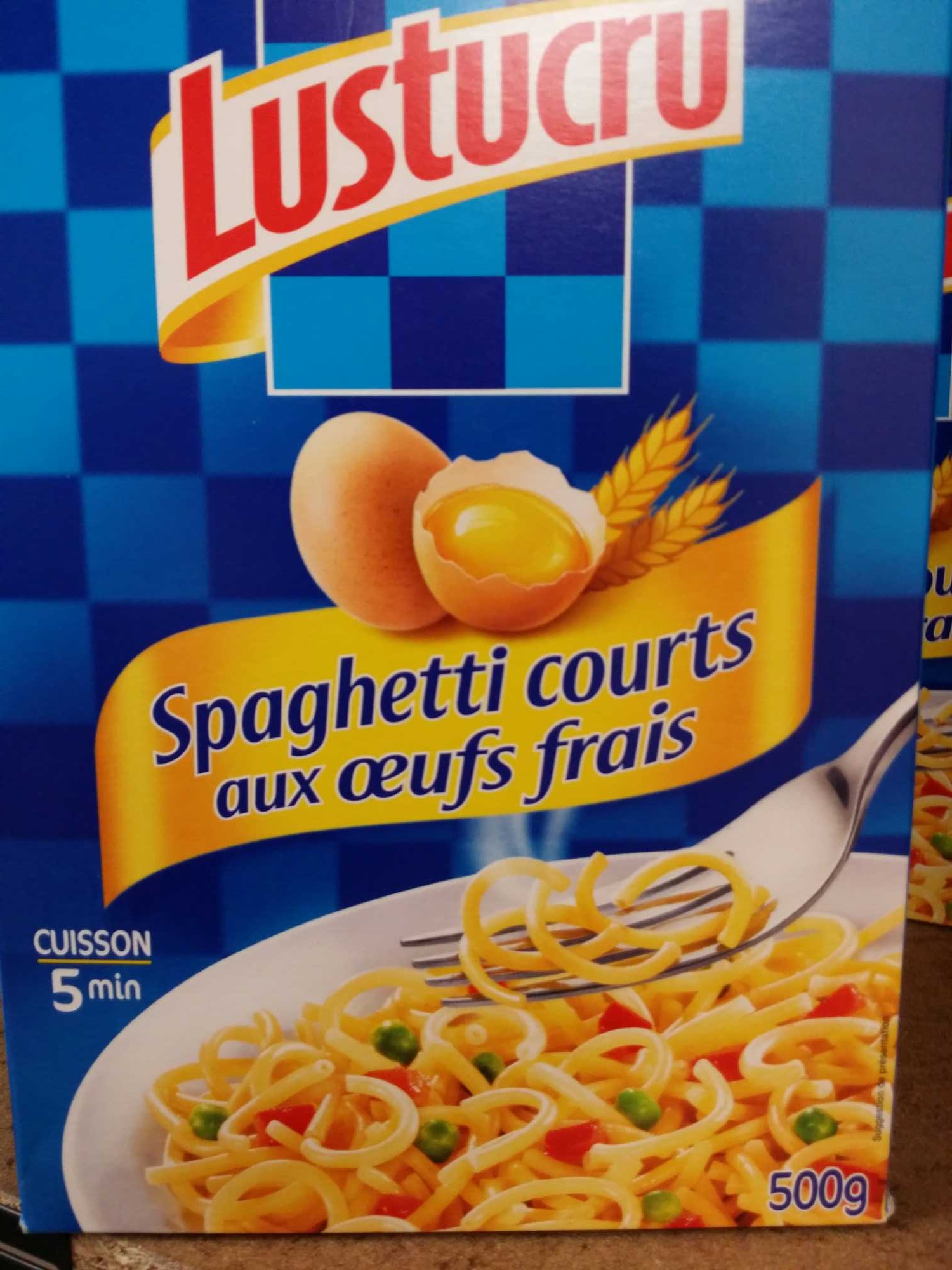 les Spaghetti courts aux oeufs frais