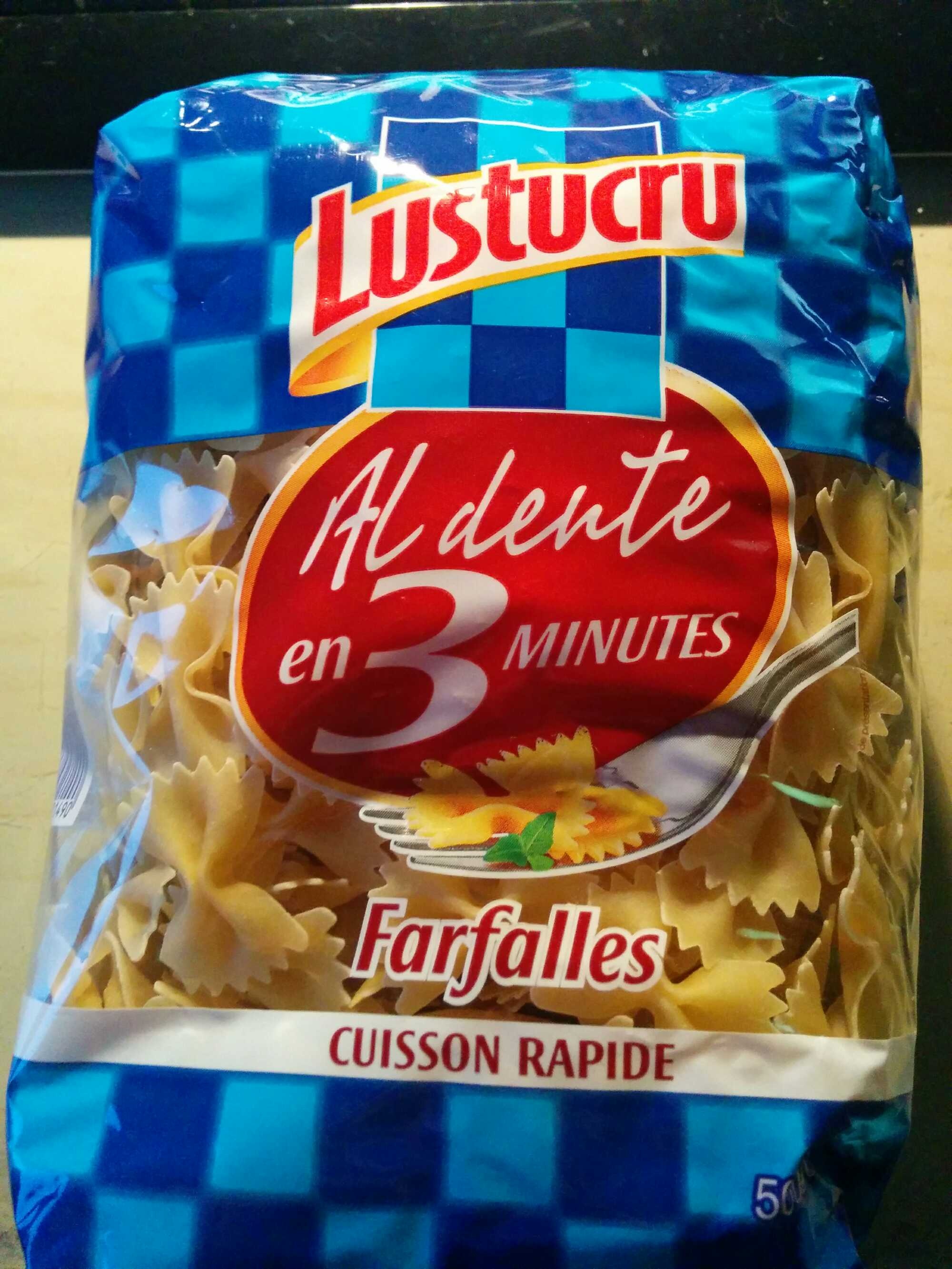 Farfalles, Al dente en 3 minutes