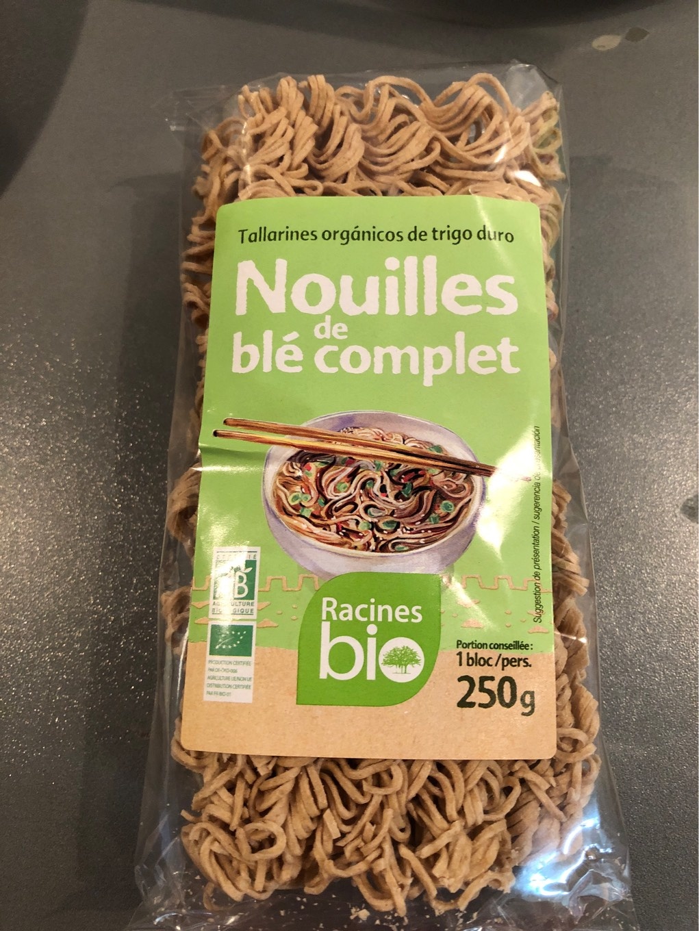 Nouilles de blé complet 250g