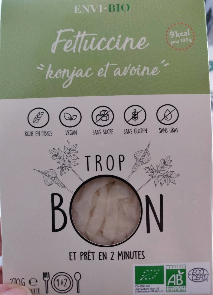 Fettuccine de konjac et fibre d'avoine - ENVI-BIO