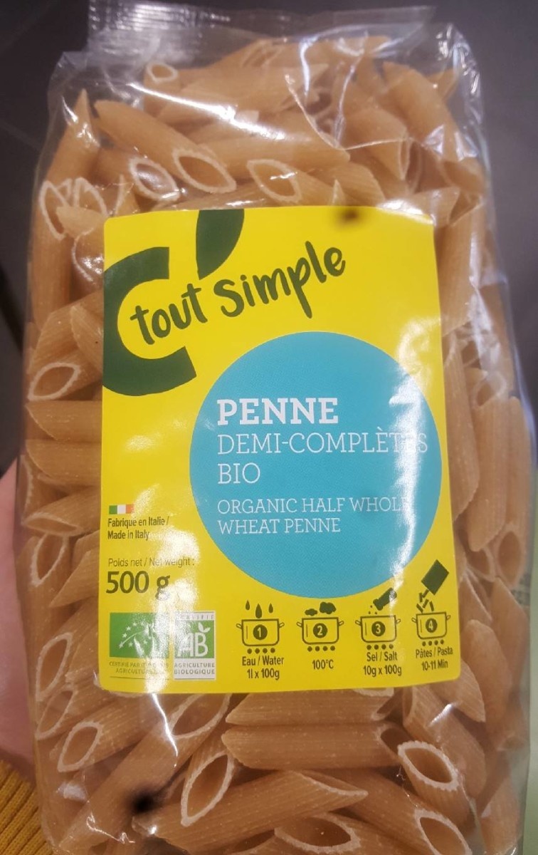 Penne demi-complètes Bio