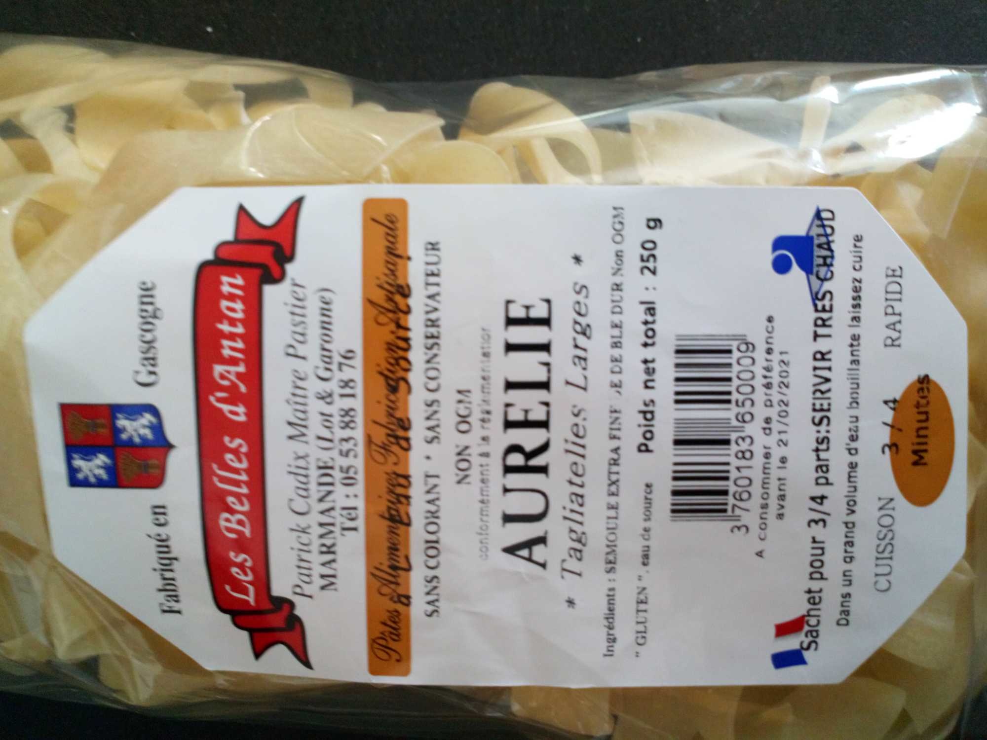 Tagliatelles larges aurelie