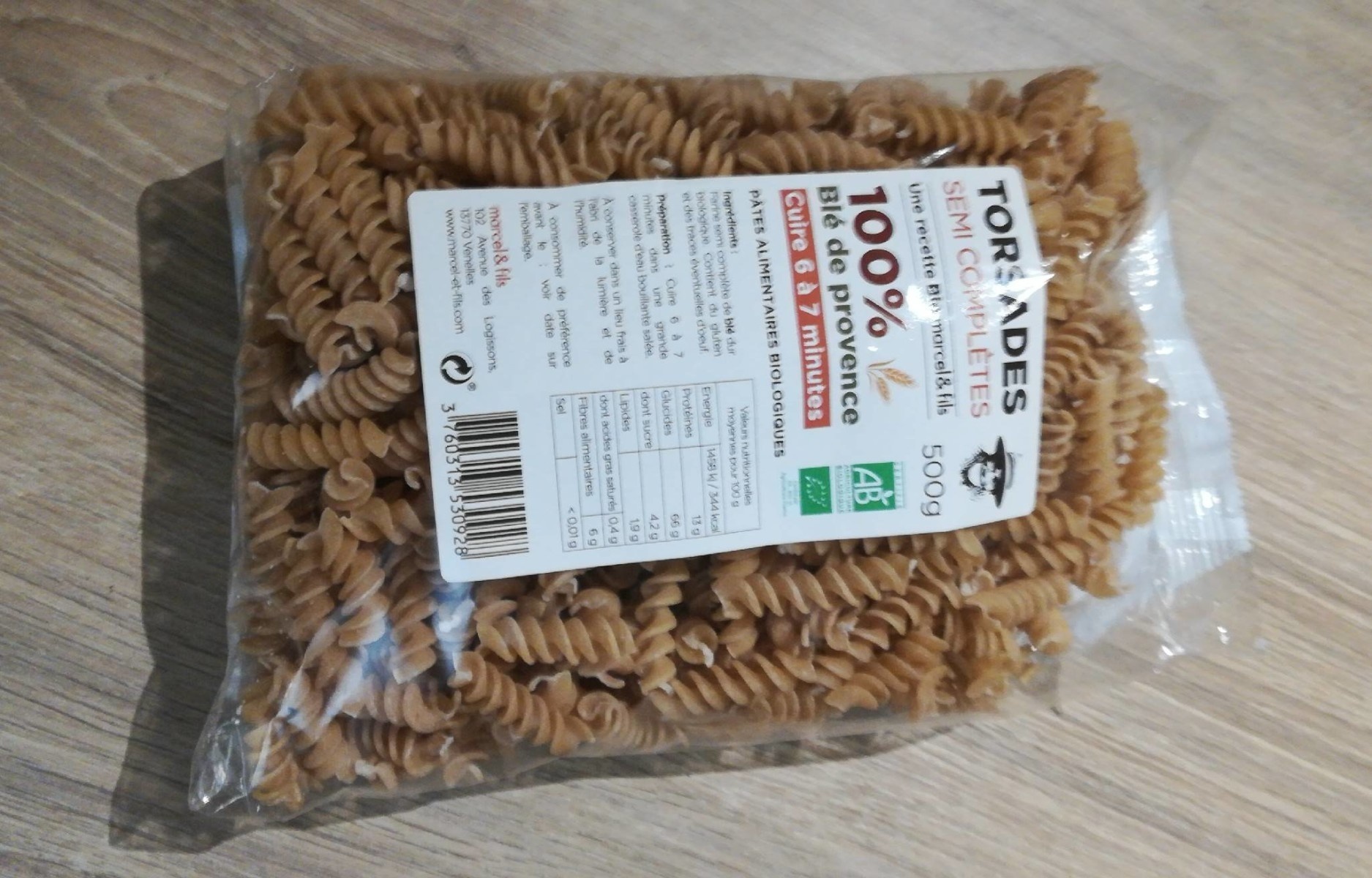 Torsades semi complètes