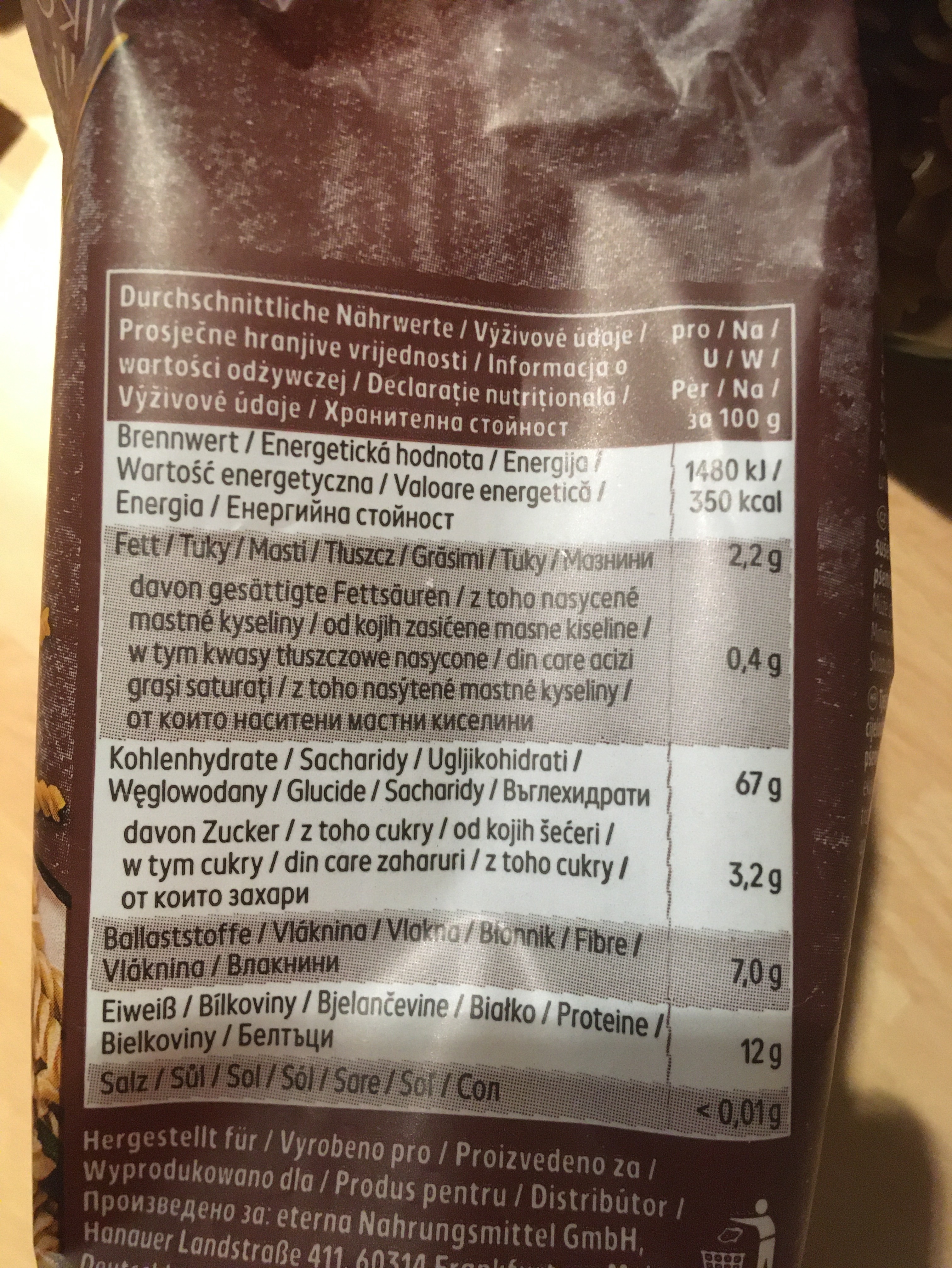 Bio Fusilli, Vollkorn