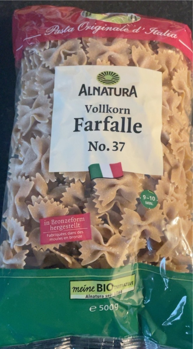 Vollkorn Farfalle Nudeln