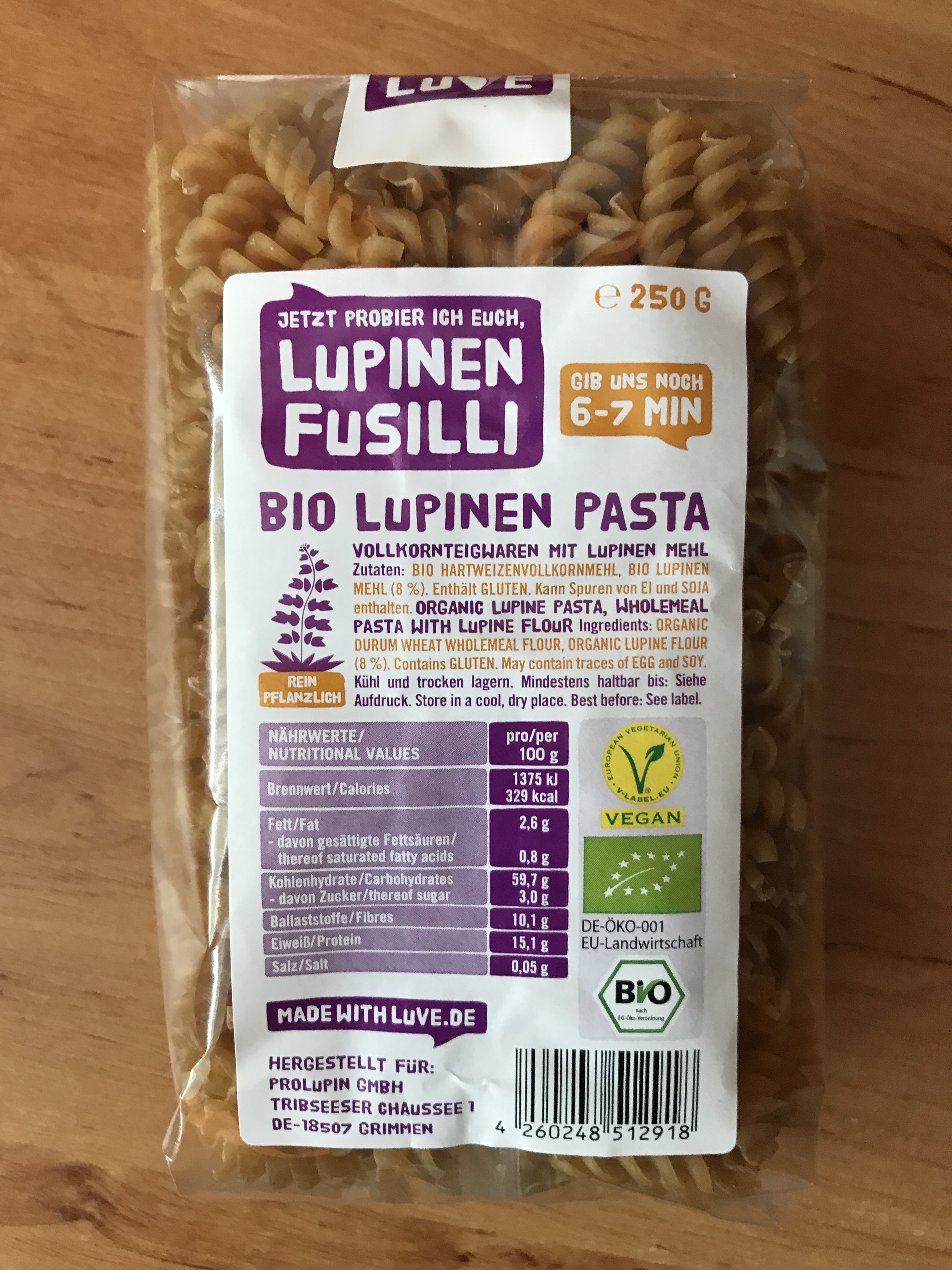 Bio Lupinen Pasta