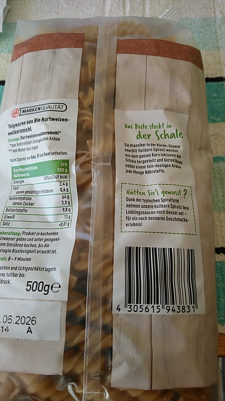 Vollkorn Spirelli