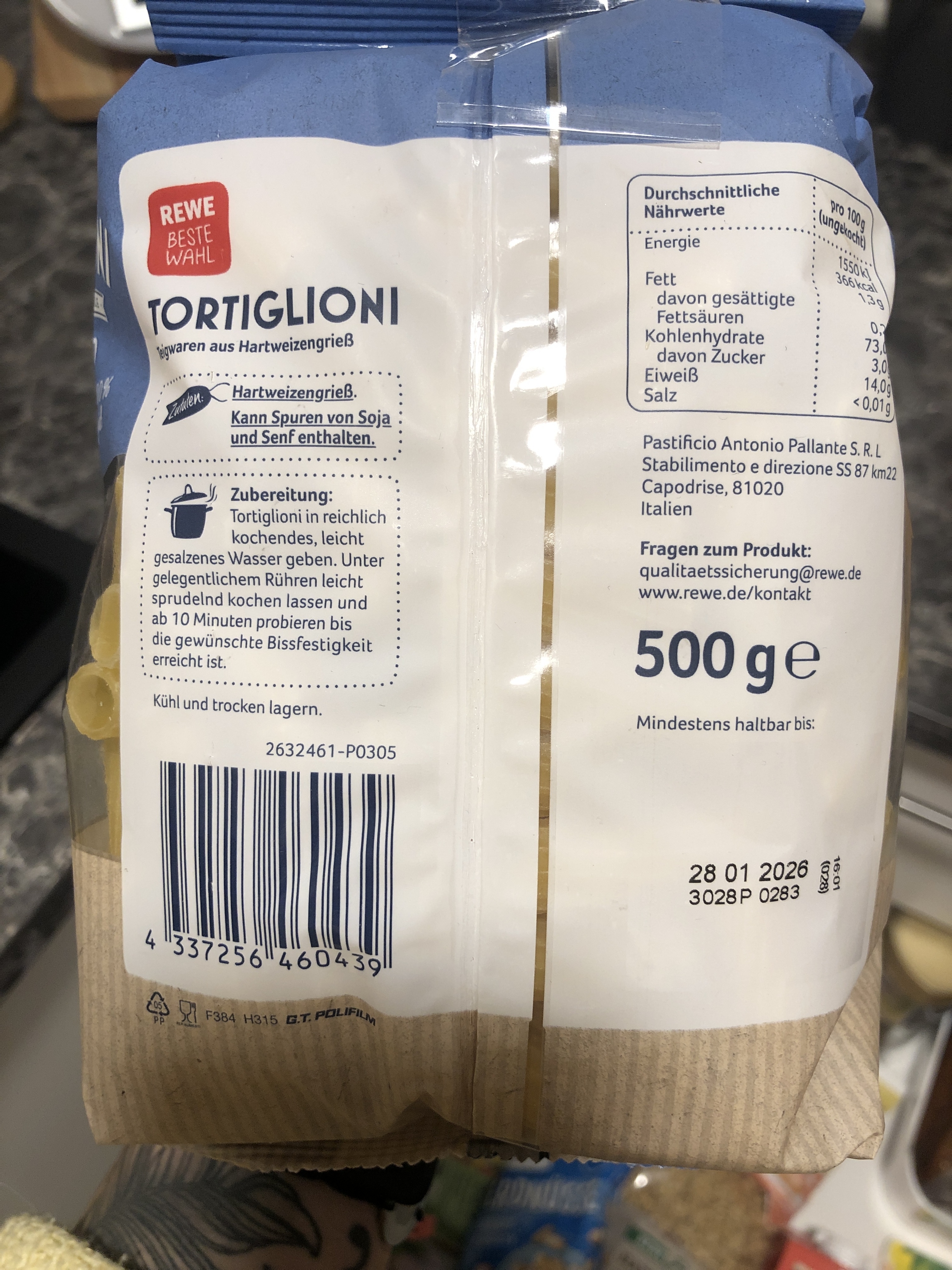 Tortiglioni Pasta Tradizionale No. 20