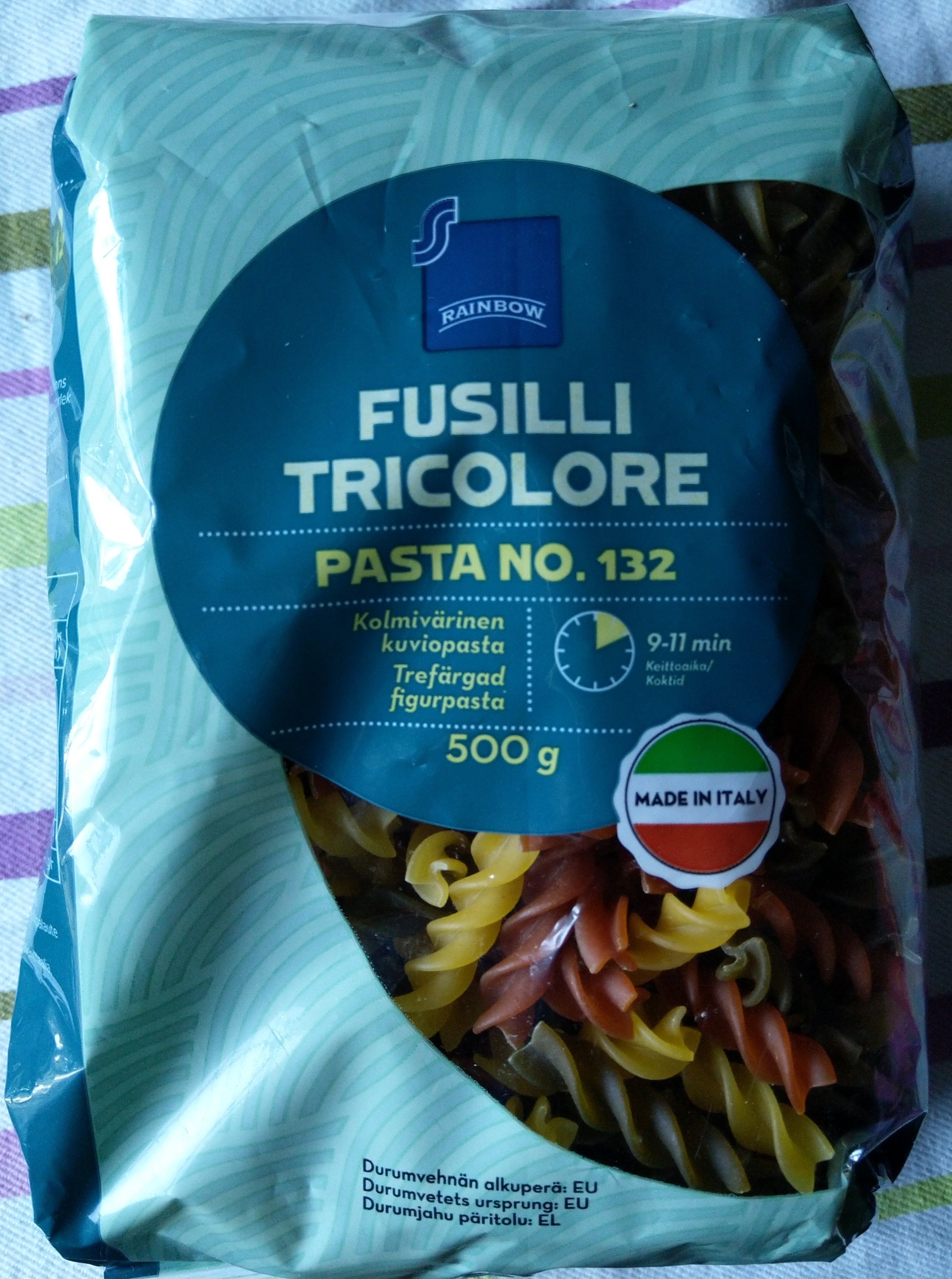 Fusilli tricolore