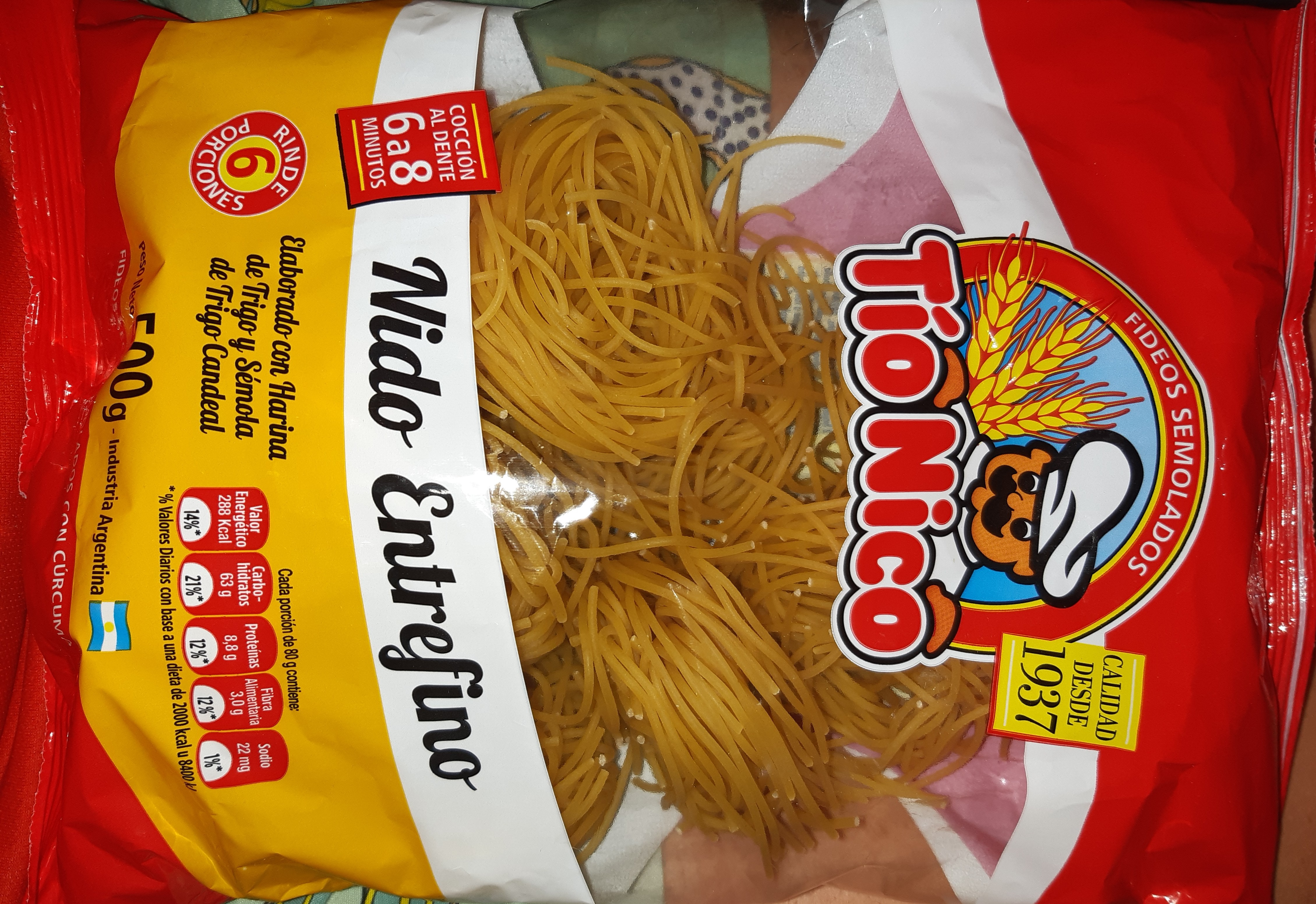 fideos entrefino