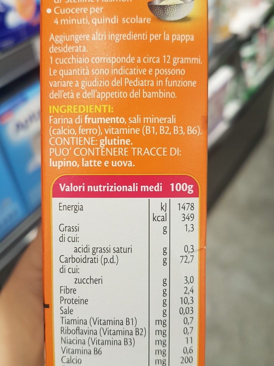 Pâtes Plasmon Stelline