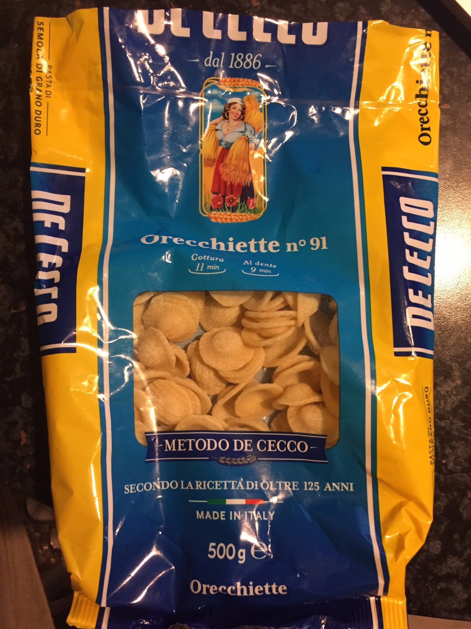 Orecchiette, Nudeln
