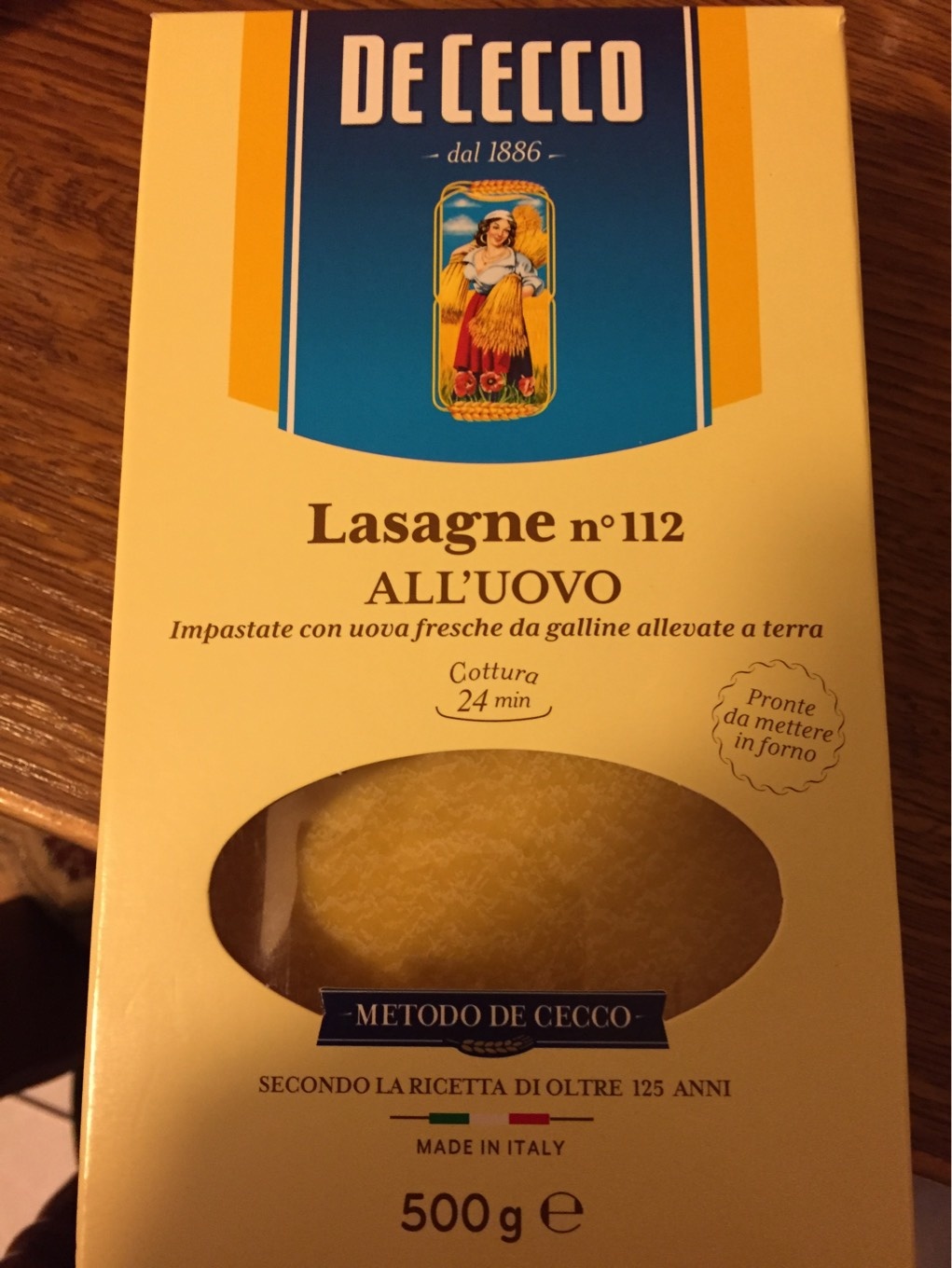 Lasagne ALL’UOVO