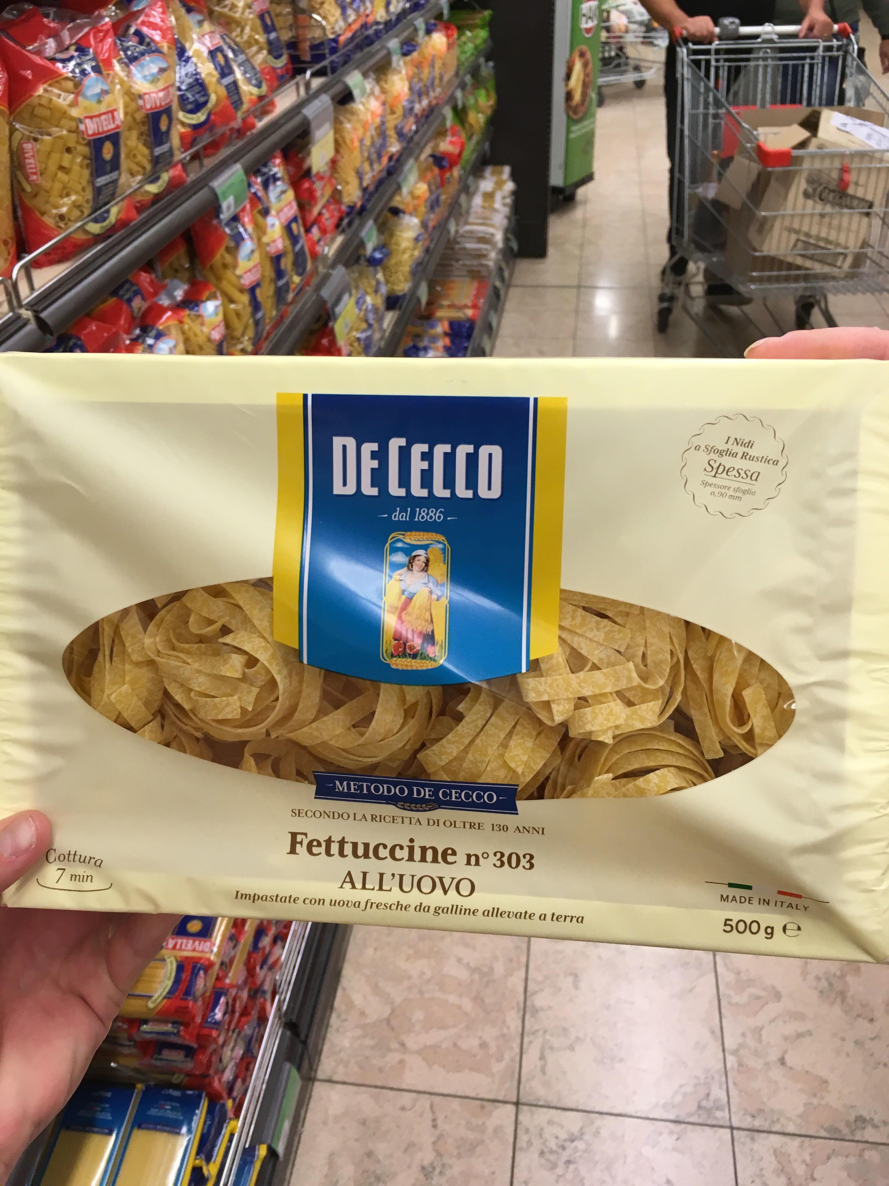 Fettuccine all'uovo, Nudeln