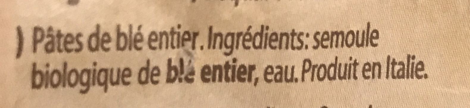 Gnocchetti bio intégrales