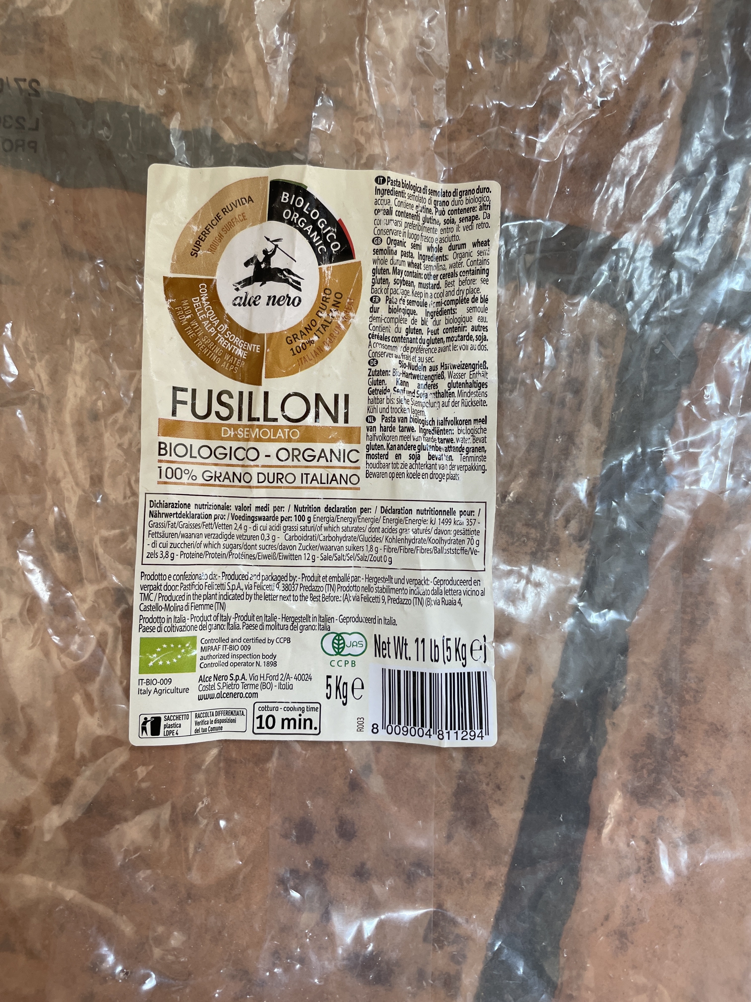 fusilloni di semolato