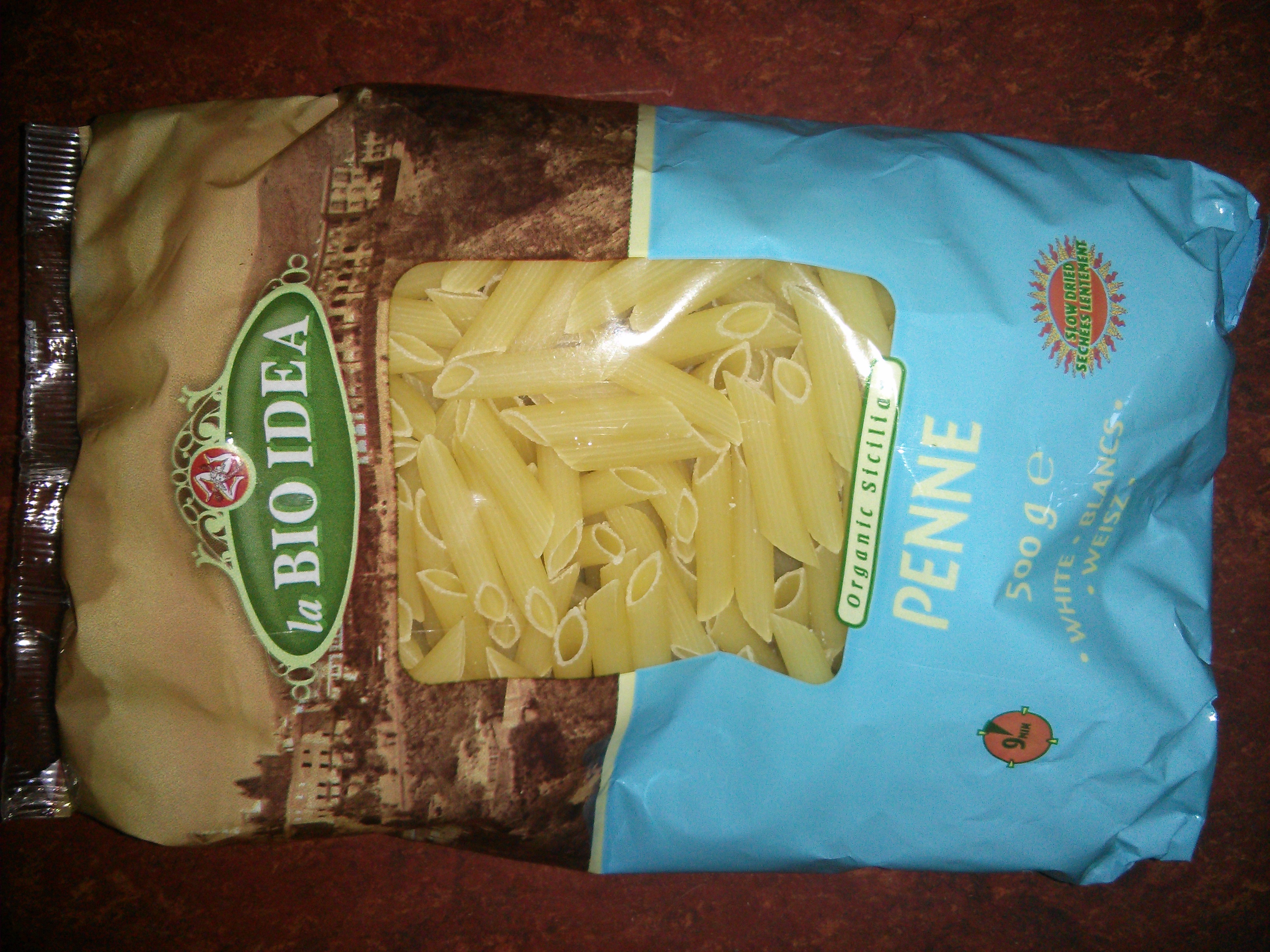 Penne séché à basse température