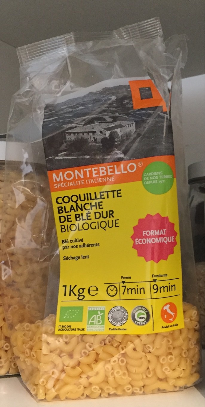 Coquillettes Blanches de blé dur biologique