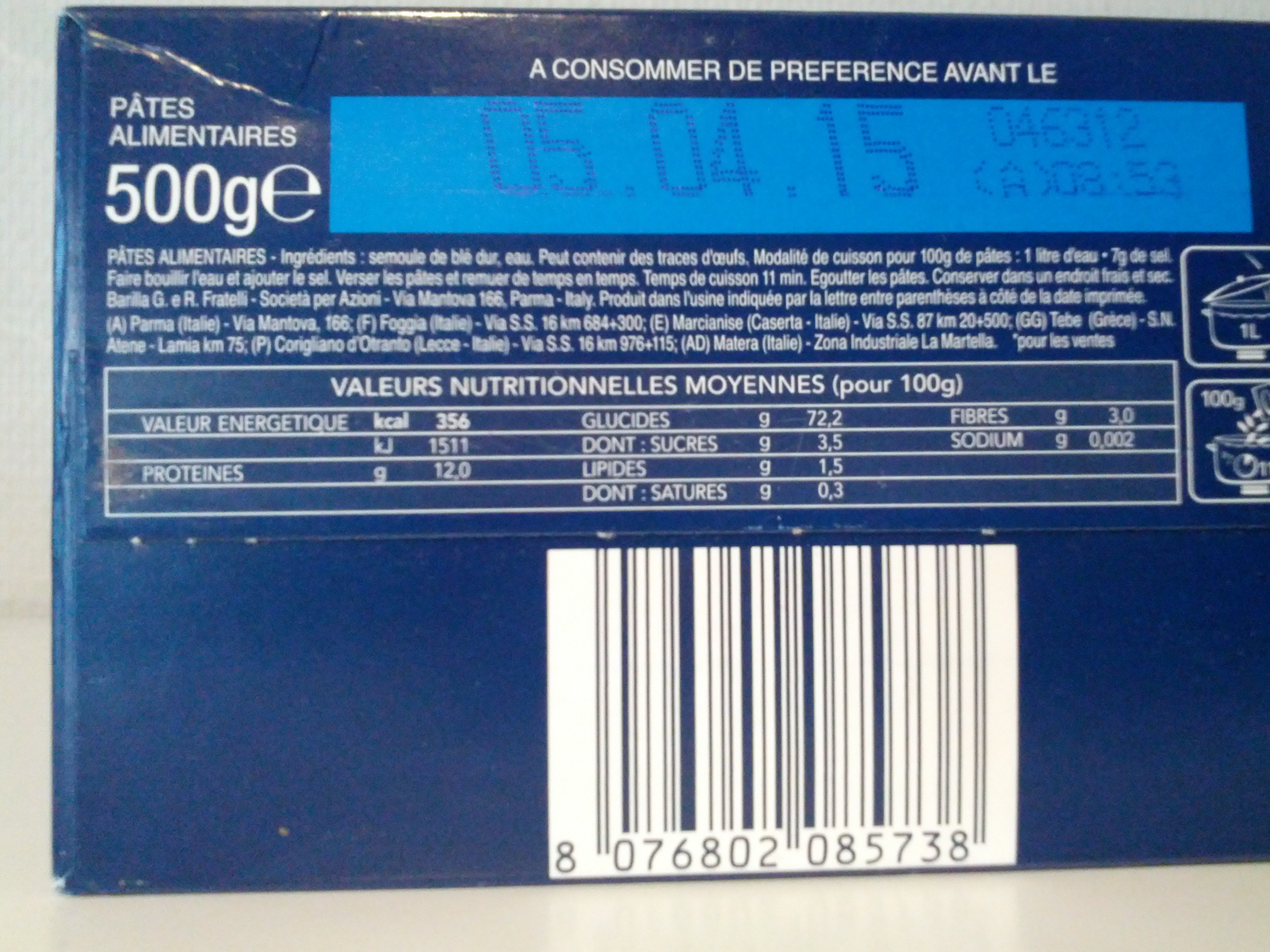 Penne Rigate No. 73 Durum Wheat Semolina Pasta