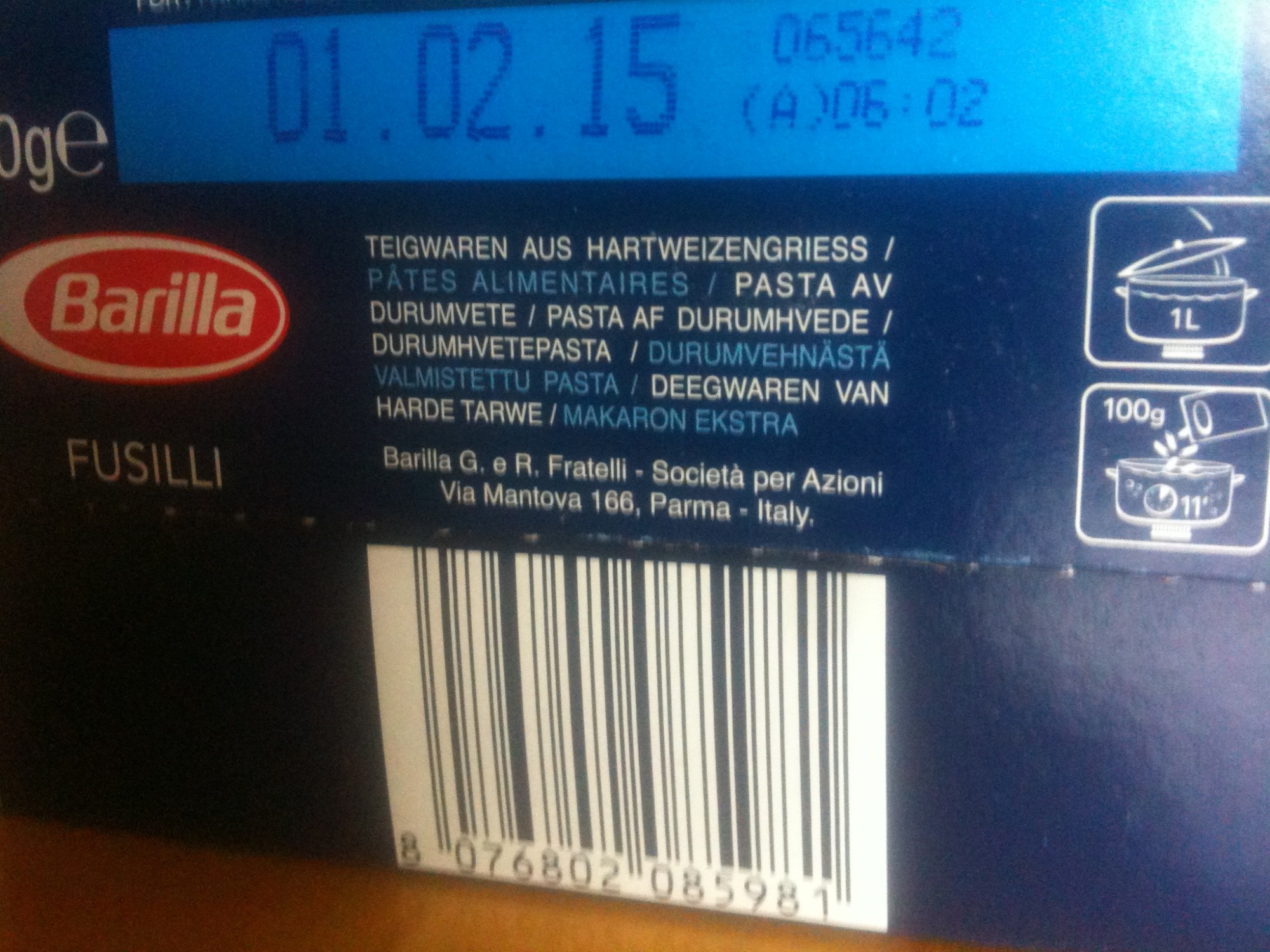 Barilla Fusilli N°98